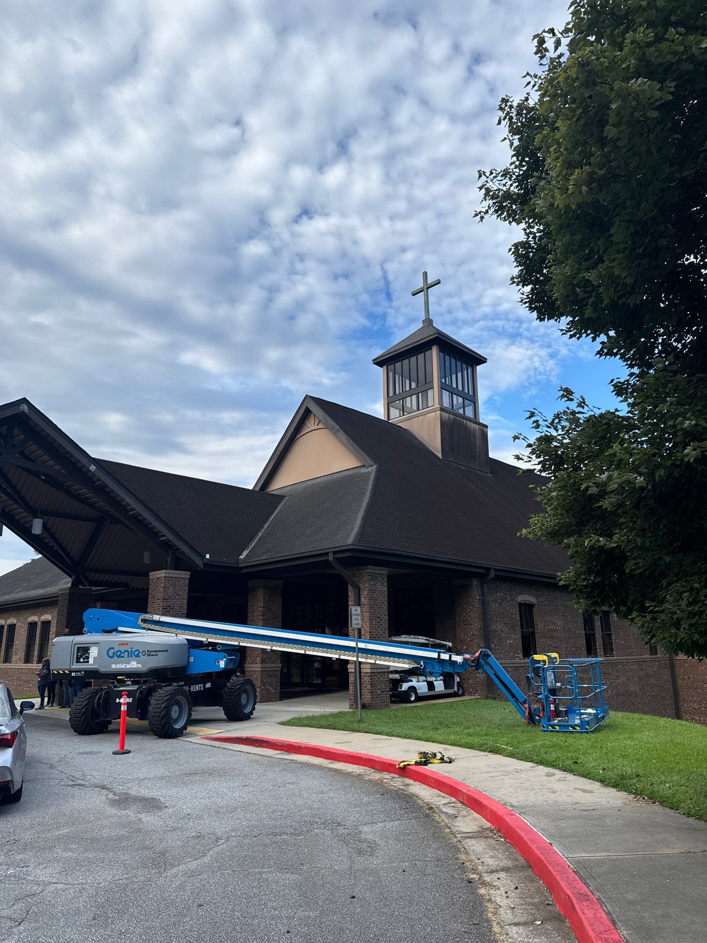 Steeple Cross Repair & Painting ⛪🎨 by Georgia Roof Advisors