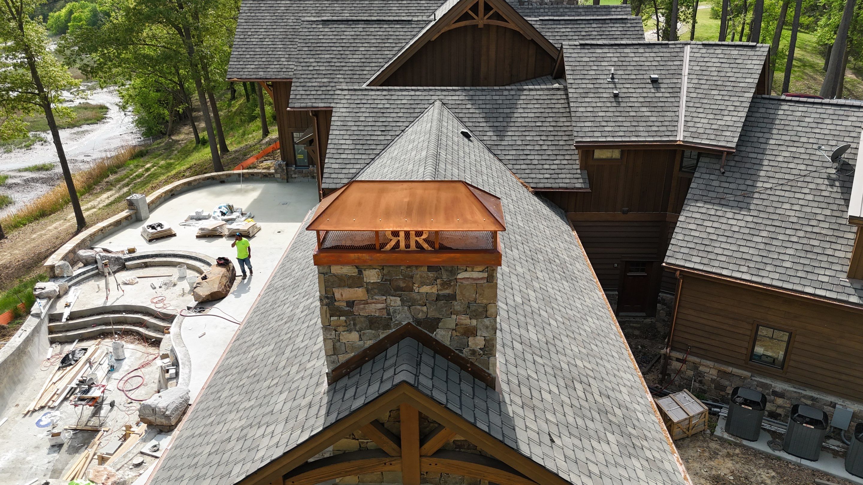Custom Chimney Caps - Copper Hip & Ridge by Premier Chimney and Roofing