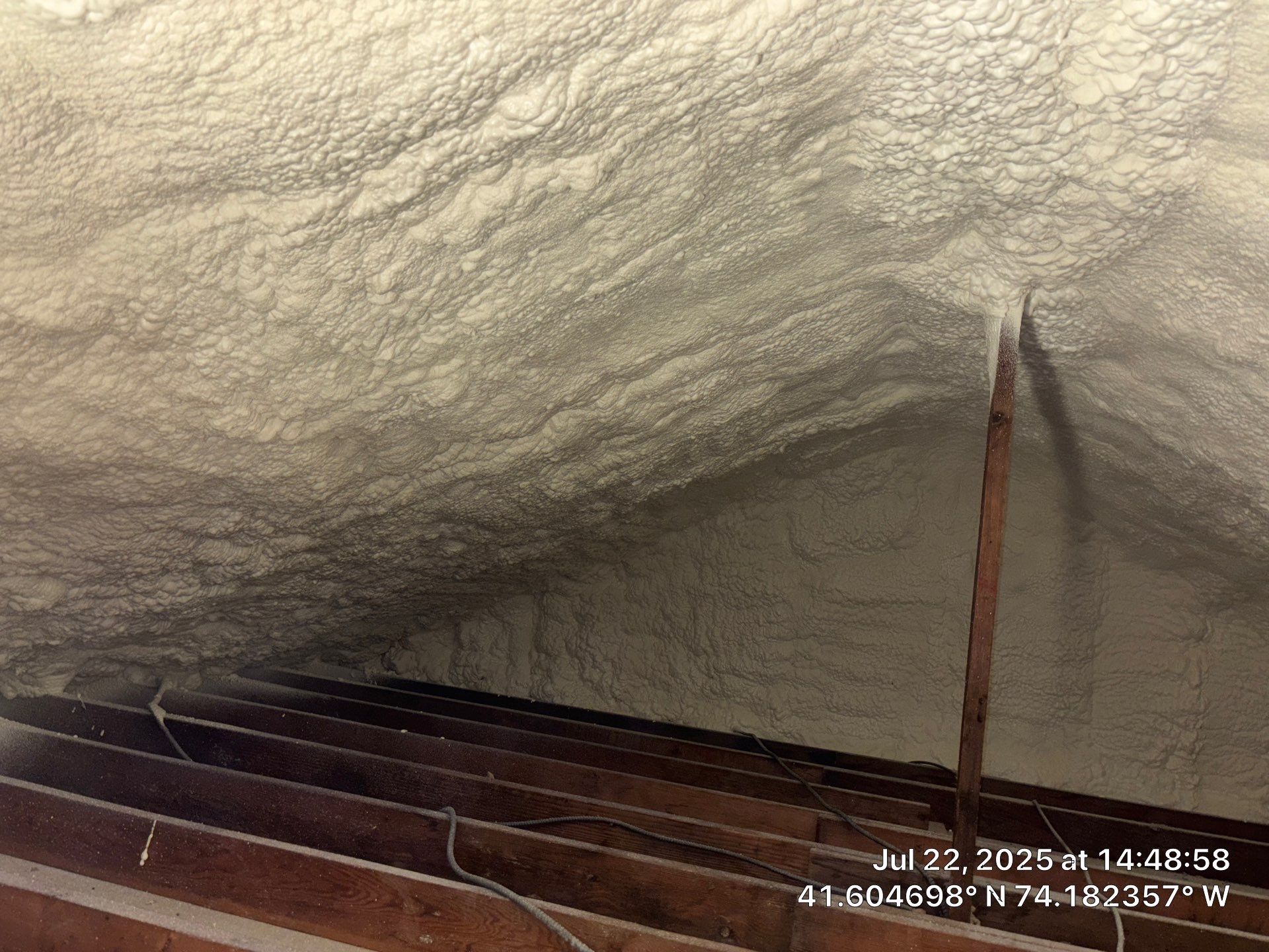Attic Insulation using open cell spray foam by NYS Foam & Energy