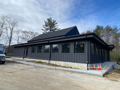 Gutter Installation on Charlie's Too Restaurant in Pembroke, MA