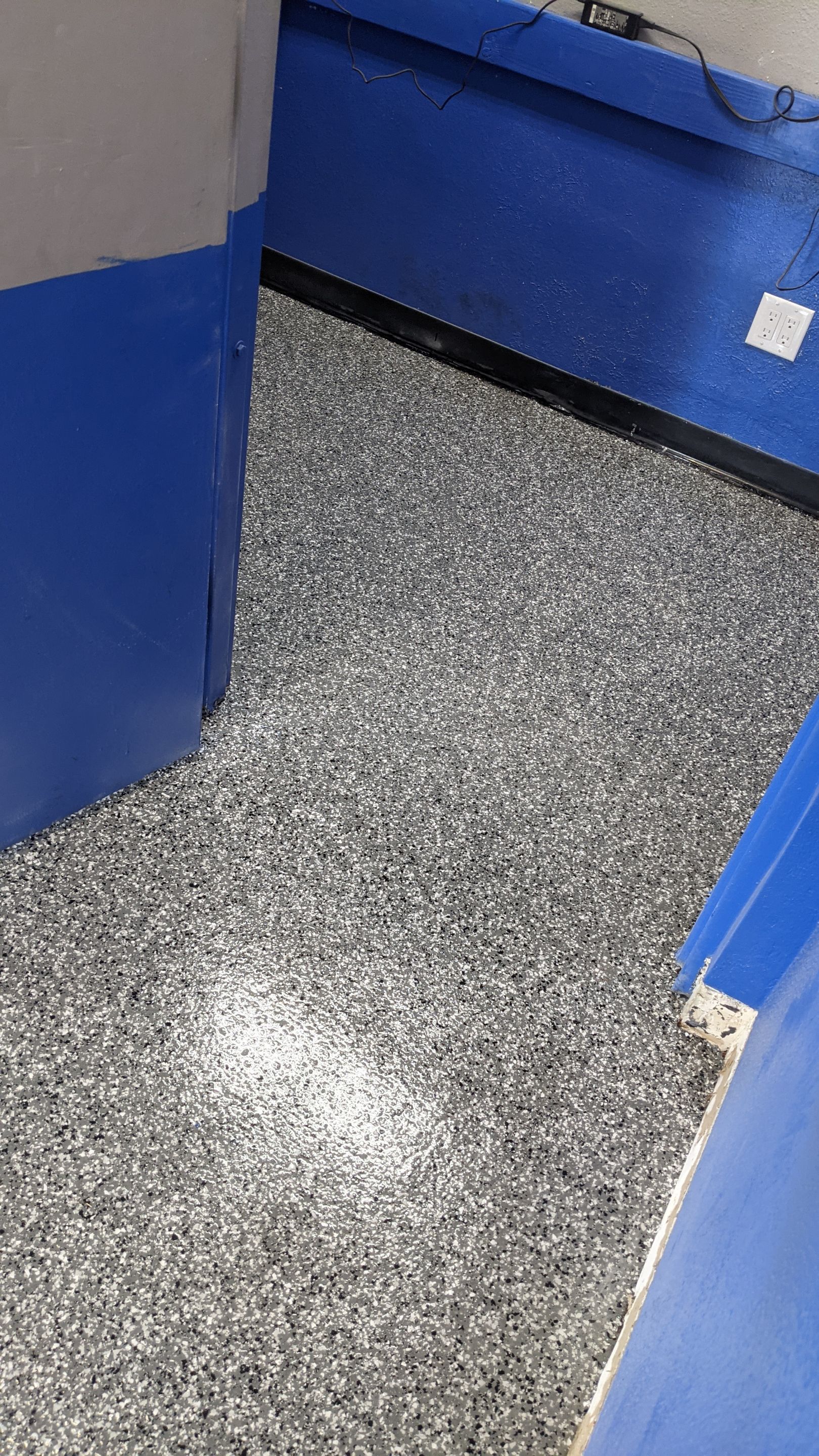 Commercial Floor Transformation using Slate Stone by Croc Coatings, LLC