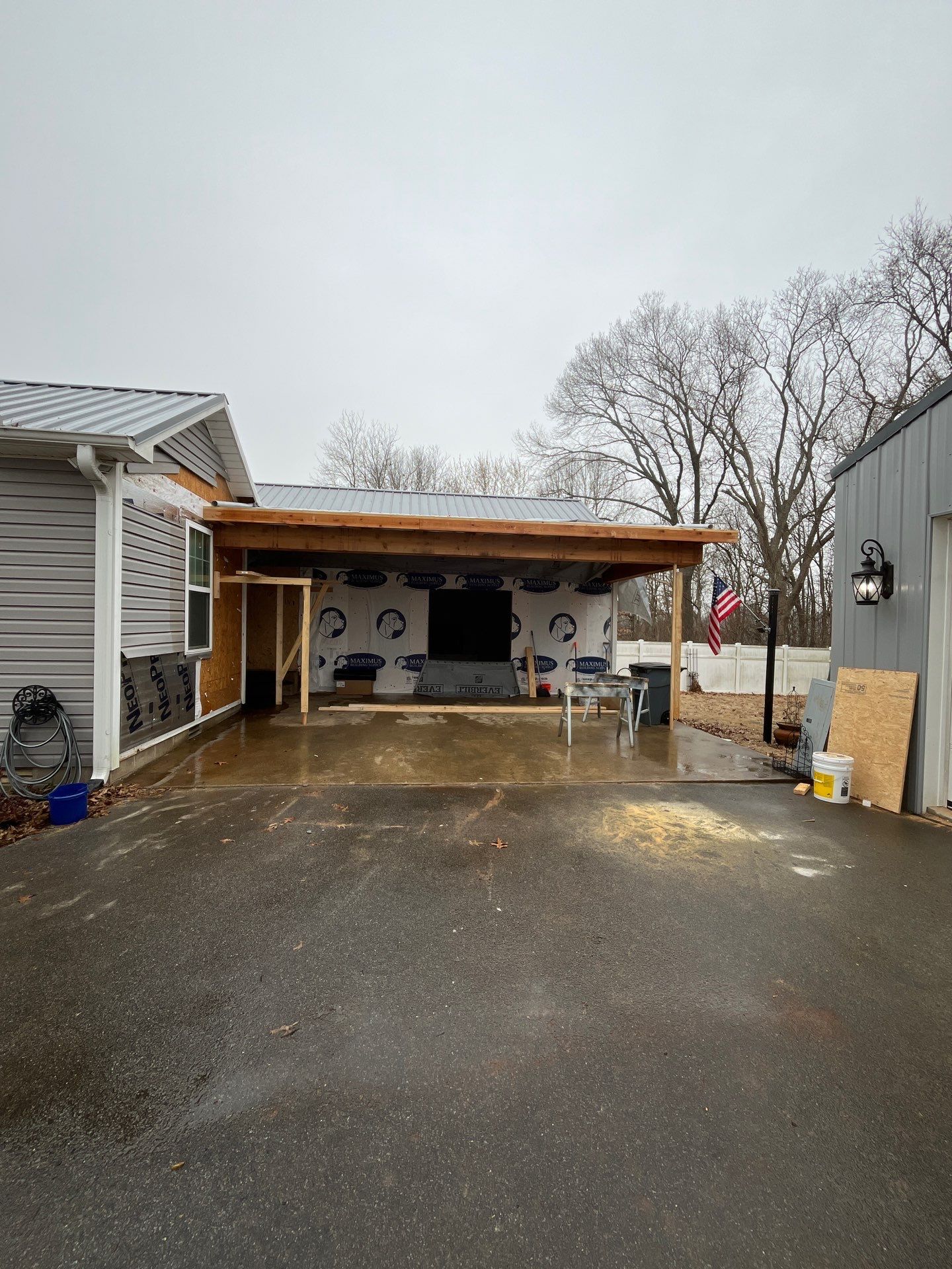 Garage Remodel And added Porch by Skilled Construction LLC
