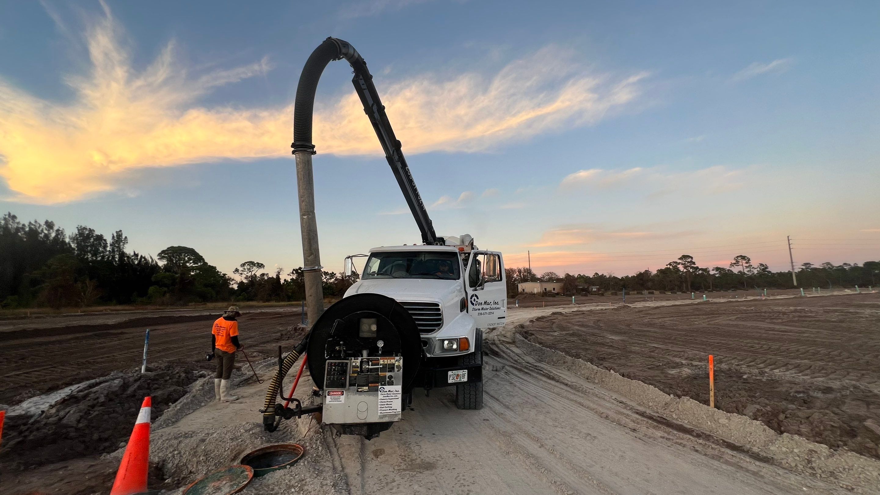 New Community Construction Sewer System Cleaning by APS Power & Water