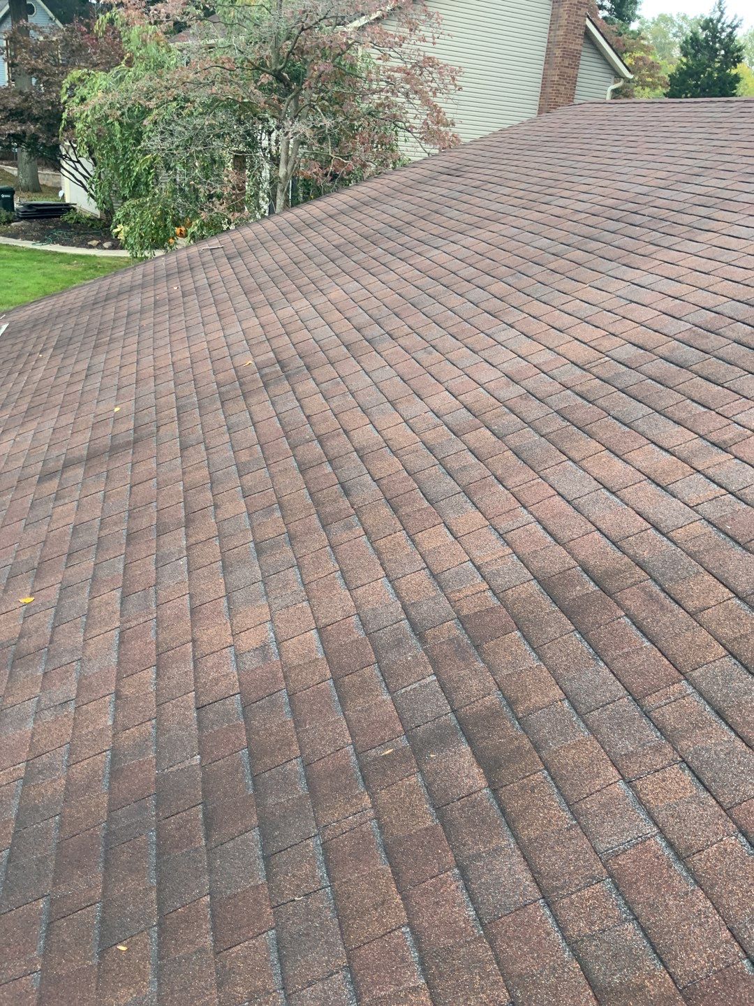 Brand: Atlas Pinnacle Color: Pristine Scotchgard Sienna Drip: Musket Brown by Eagle Eye Roofing