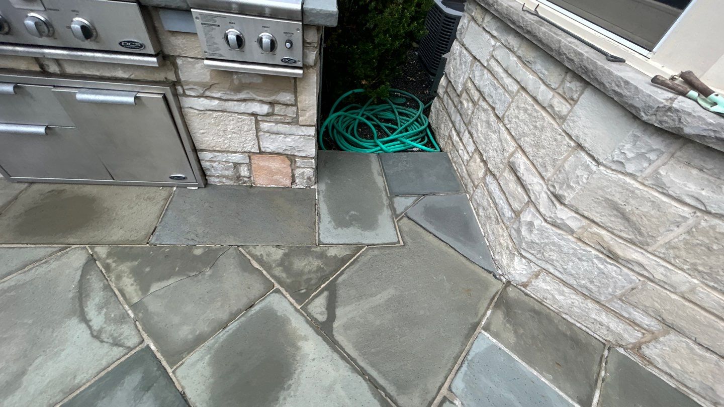 Winnetka, IL bluestone patio cleaning by Northern Power Washing LLC.
