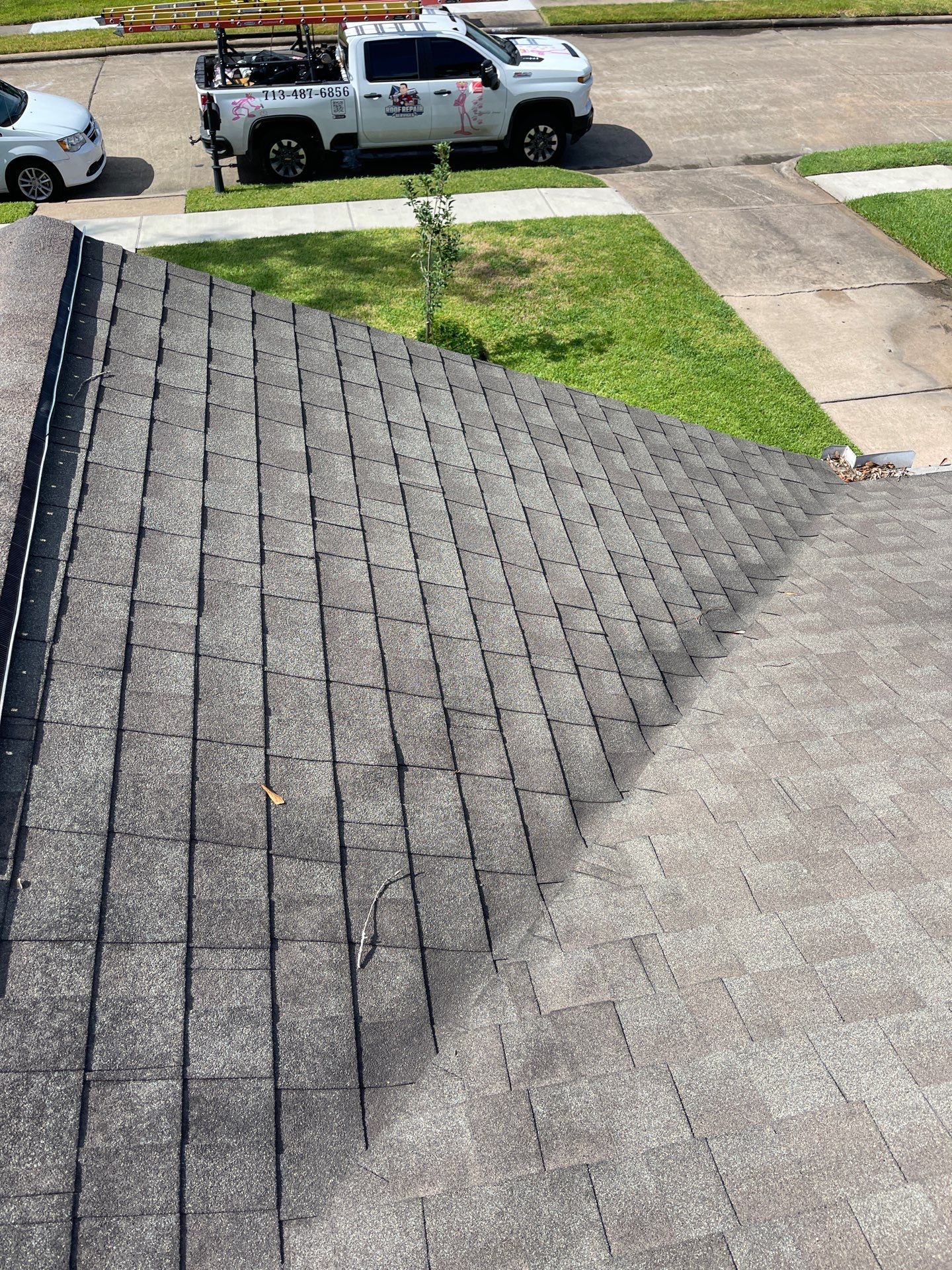 Hail Damage using Owen's Corning Duration (Lifetime) Shingles by Roof Repair Company