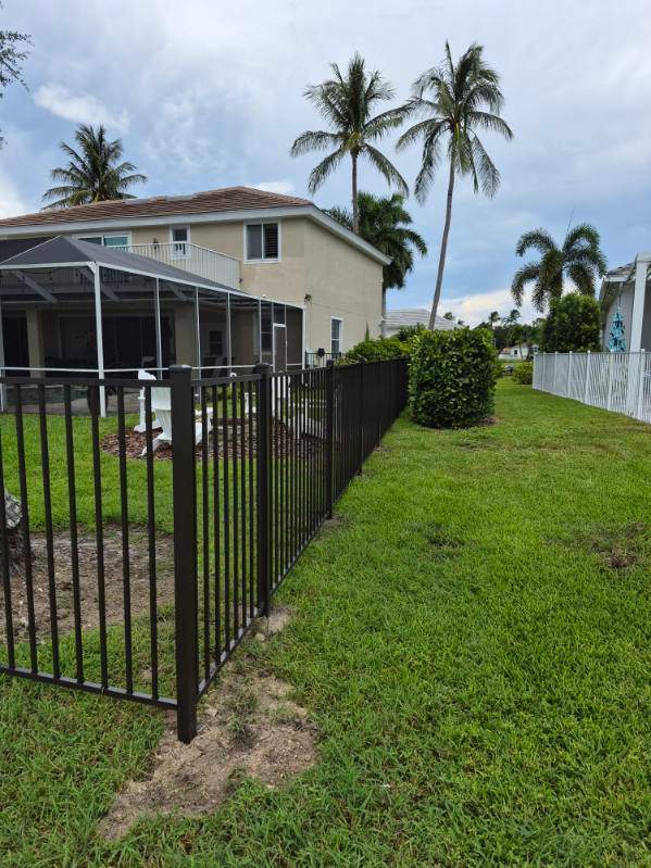 Bronze Aluminum Perimeter Fence Installation in Fort Myers by True Fence LLC