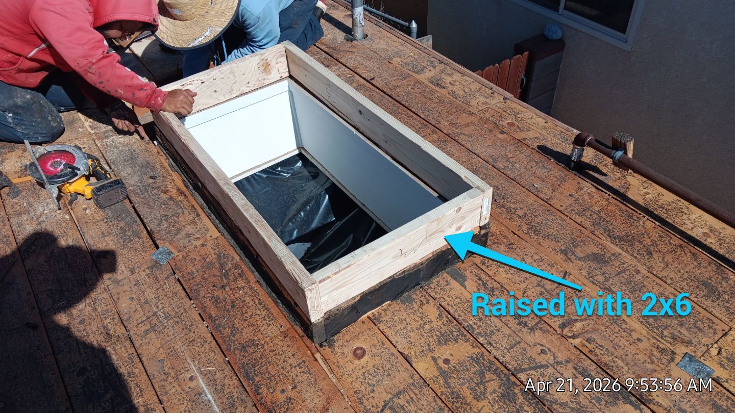Residential TPO Roof Replacement and skylight replacement in Albuquerque by Doyle Roof Masters