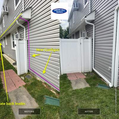 Gutter Reconfiguration. Oceanside New York