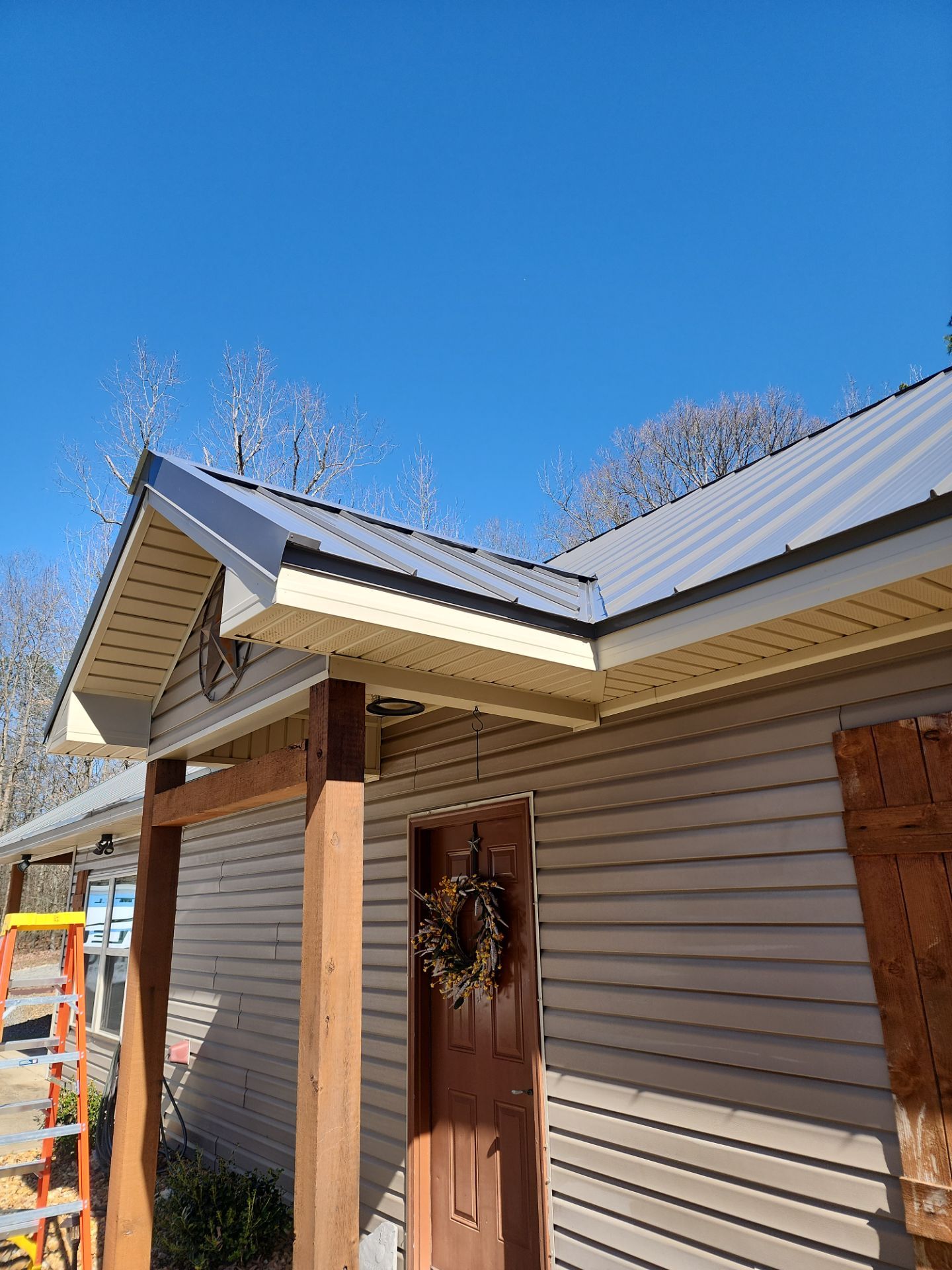 Residential Metal Roof Replacement using Reed's Metals: 26 GA. Standing Seam: Charcoal Grey by Hostetler Roofing