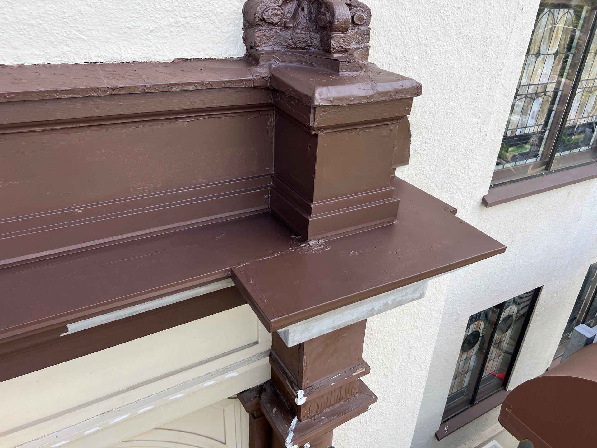  Presbyterian Church repairs to entrance architecture by Straight Edge Roofing Inc