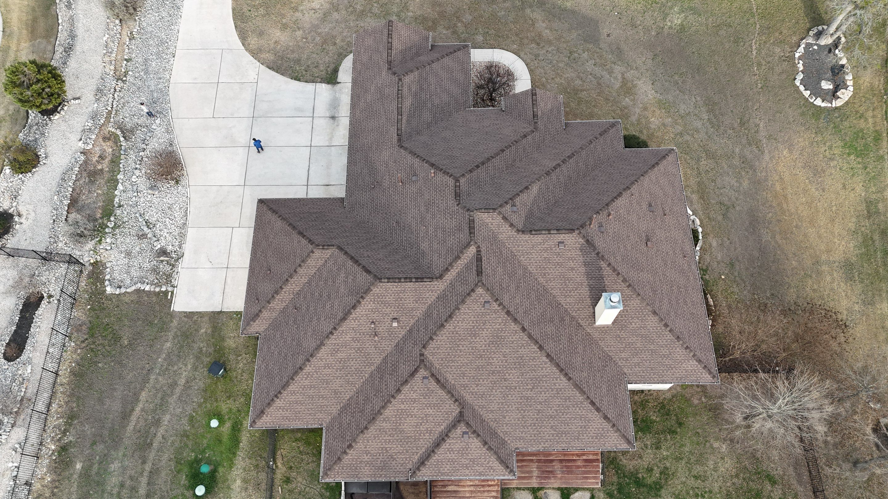 Residential Roof Replacement using GAF - HDZ - Barkwood by Action Exteriors Austin