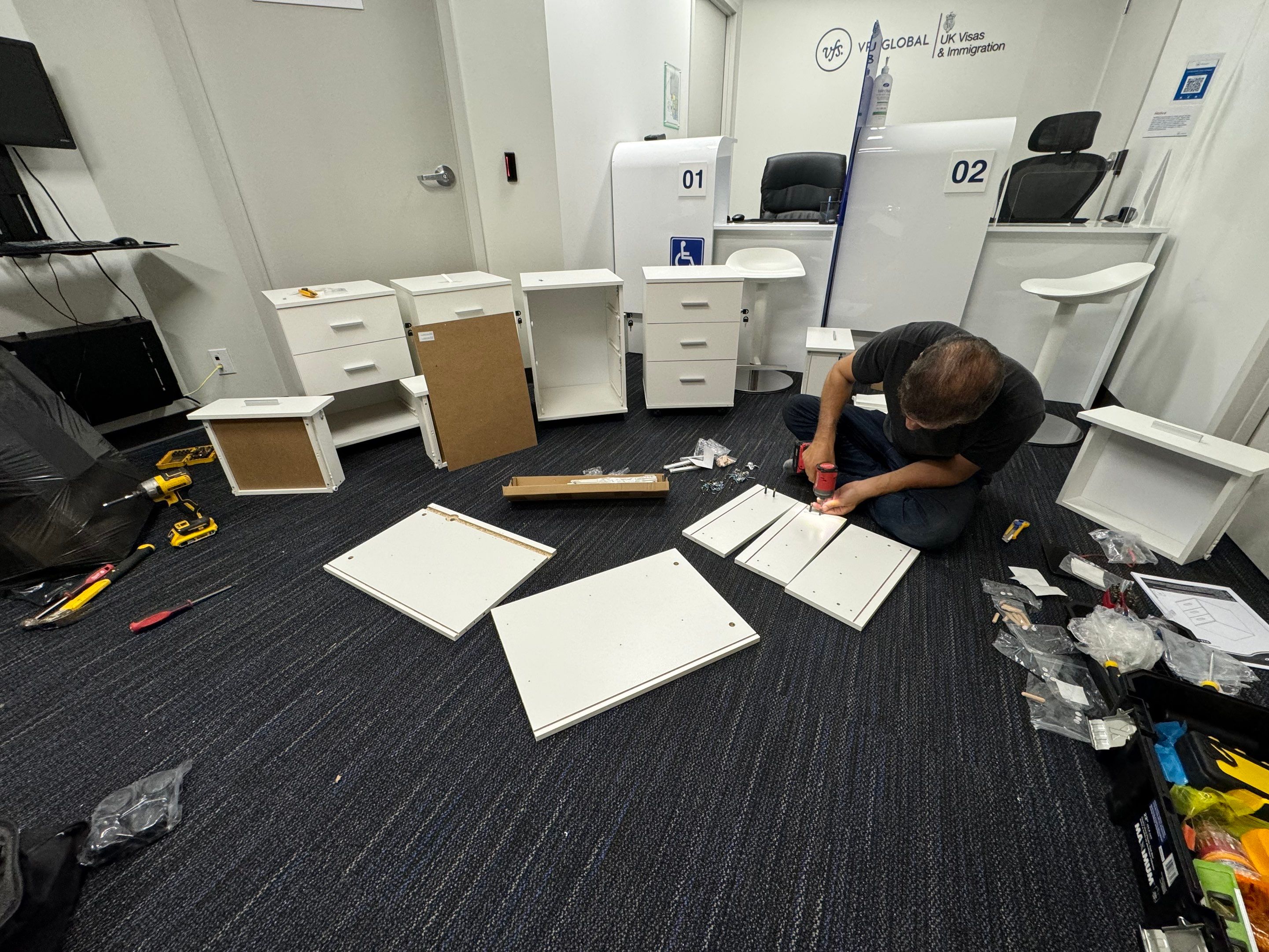 Drawer Installation For VF Service Canada by YVR Construction Group