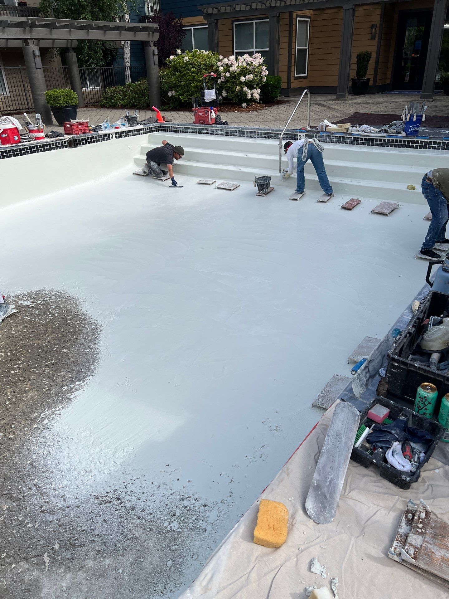 Pool Remodel  by Leftcoast General Construction, llc