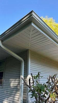 Turtle Shell gutter protection installation in Morris, IL 60450, photograph 49