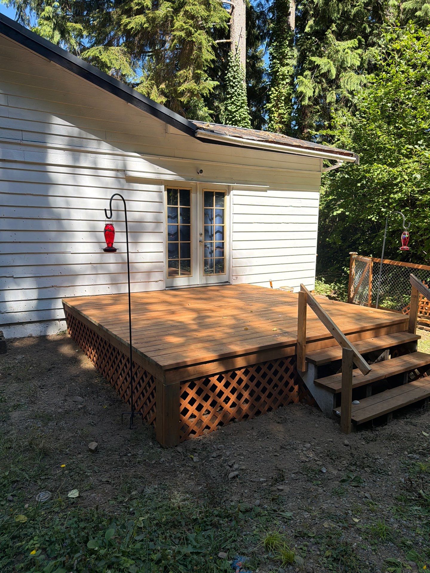 Custom 12x12 Wooden Deck and Lattice Skirting in Hoodsport