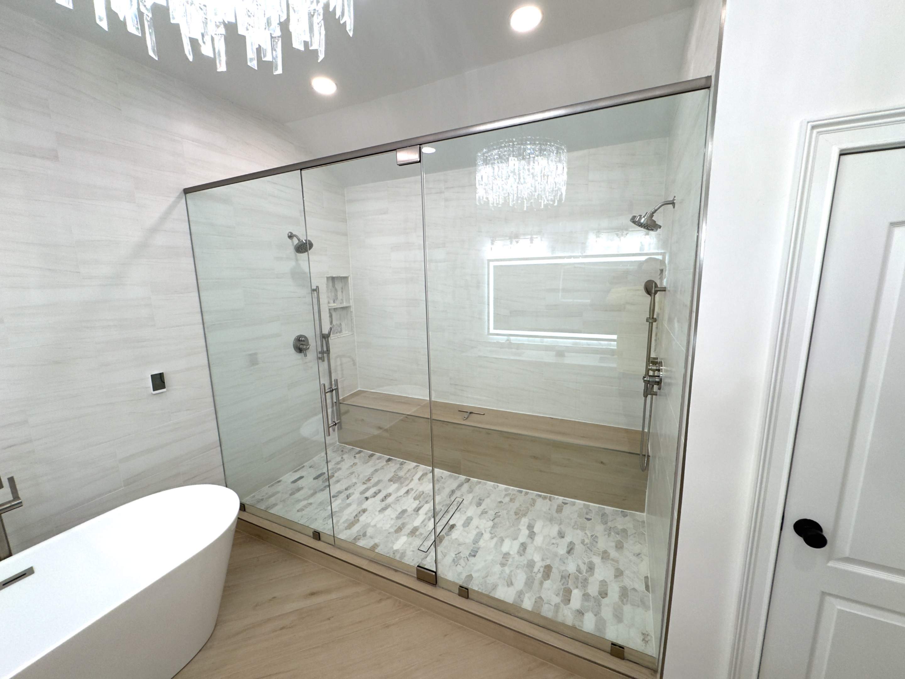 Full master bathroom renovation by Prudencio