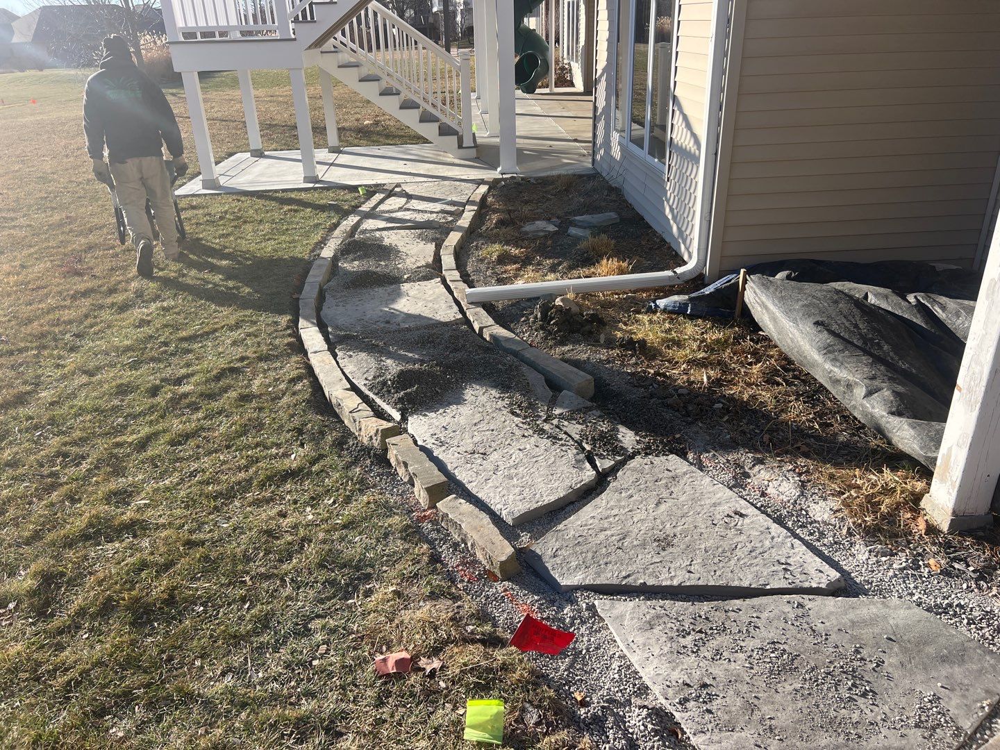 Updated Stone Stepper Path by New Horizon Landscapes