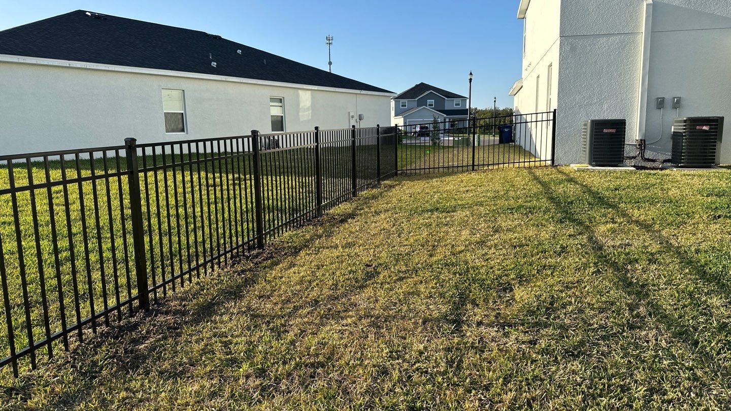 Aluminum Fence Installation using Black 3 Rail Aluminum Fence by Asap fence and gates, LLC