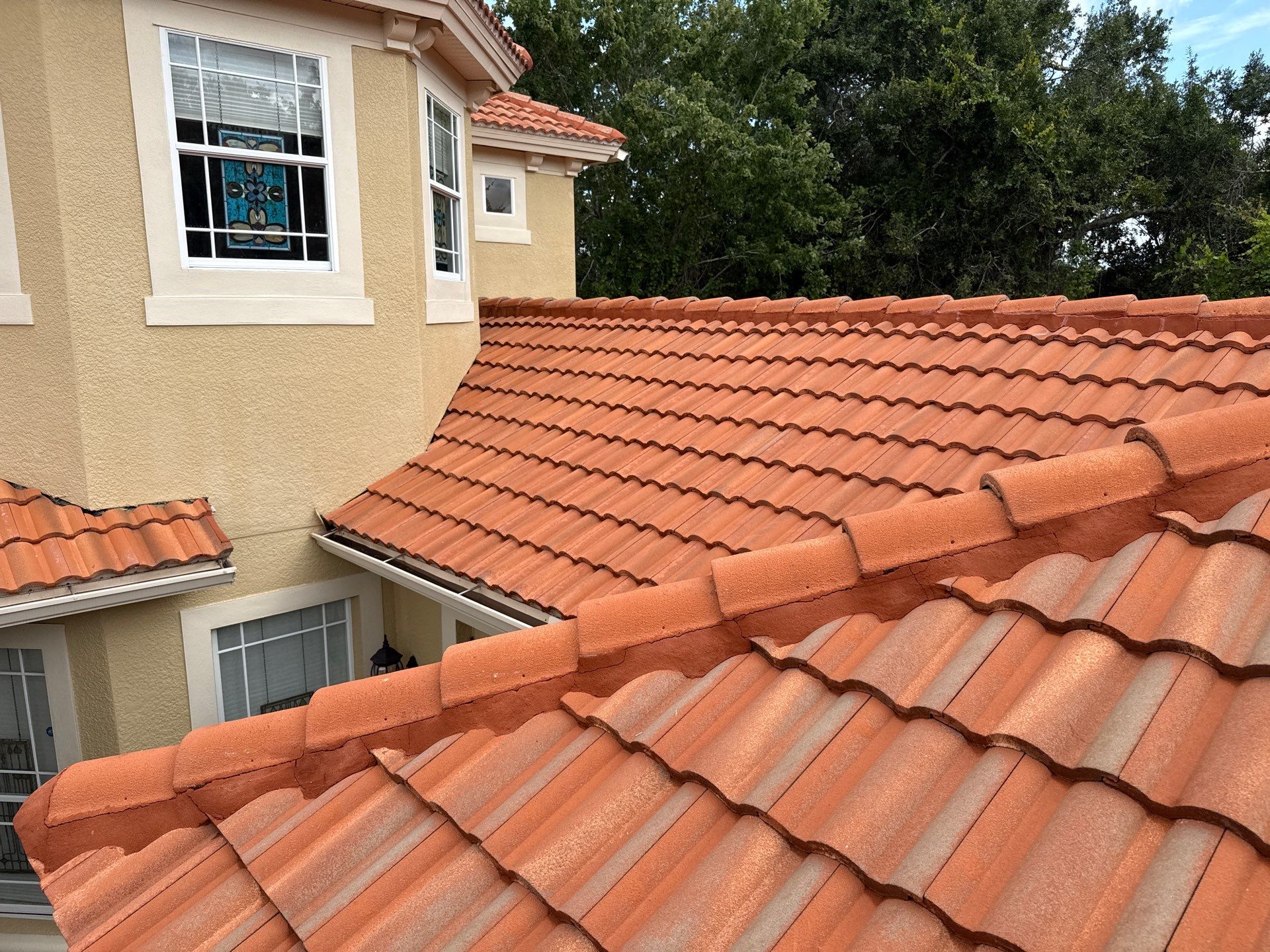 Soft Wash Tile Roof Cleaning in Sonoma Community, Sarasota, FL by Sunshine AquaWash