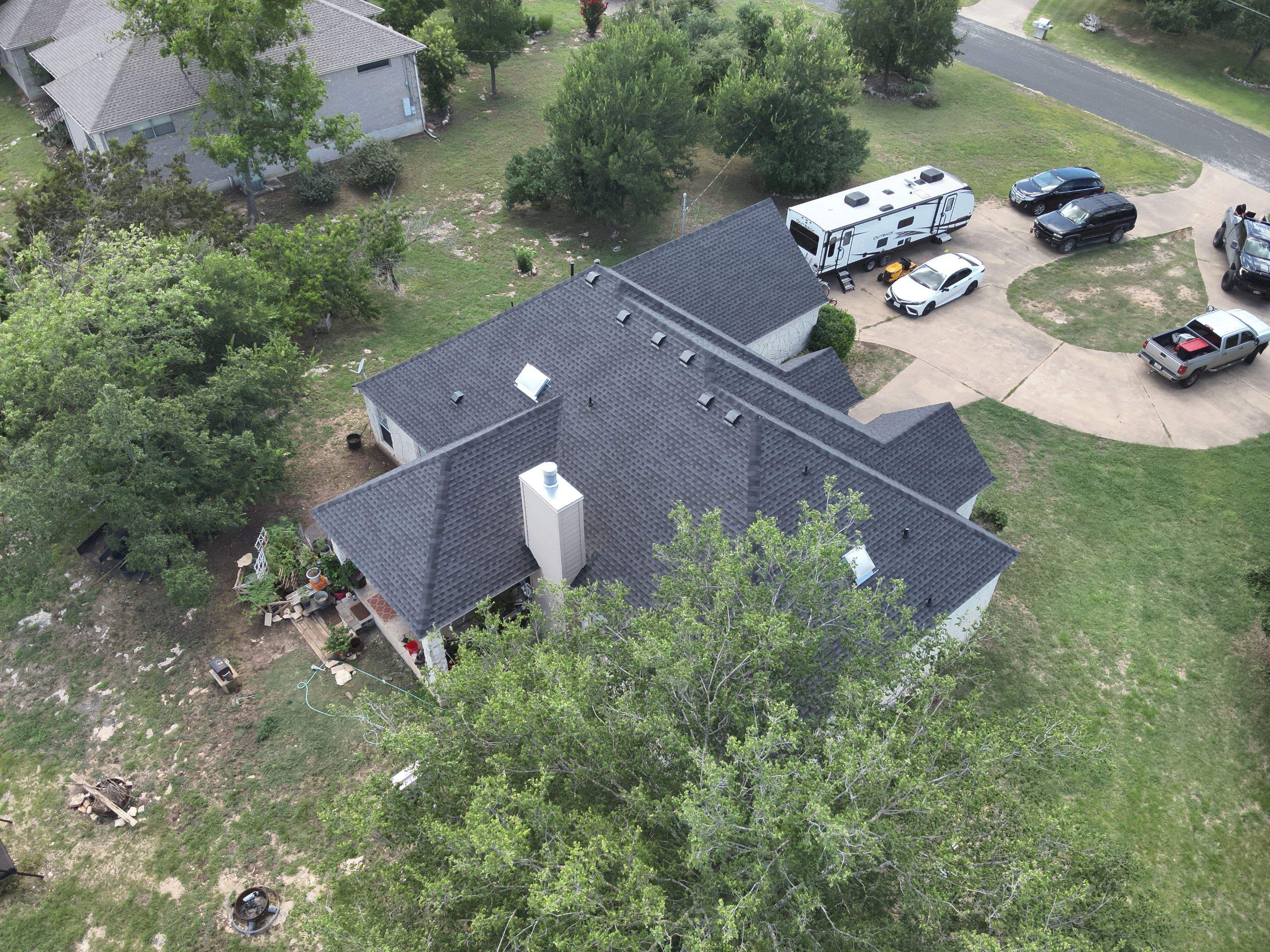 Residential Roof Replacement using GAF - HDZ - Charcoal by Action Exteriors Austin