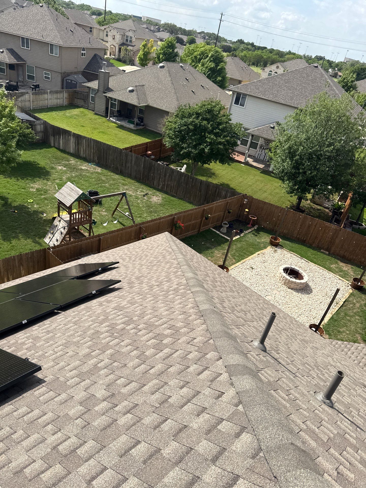 Residential Roof Replacement using GAF - HDZ - Weathered Wood by Action Exteriors Austin