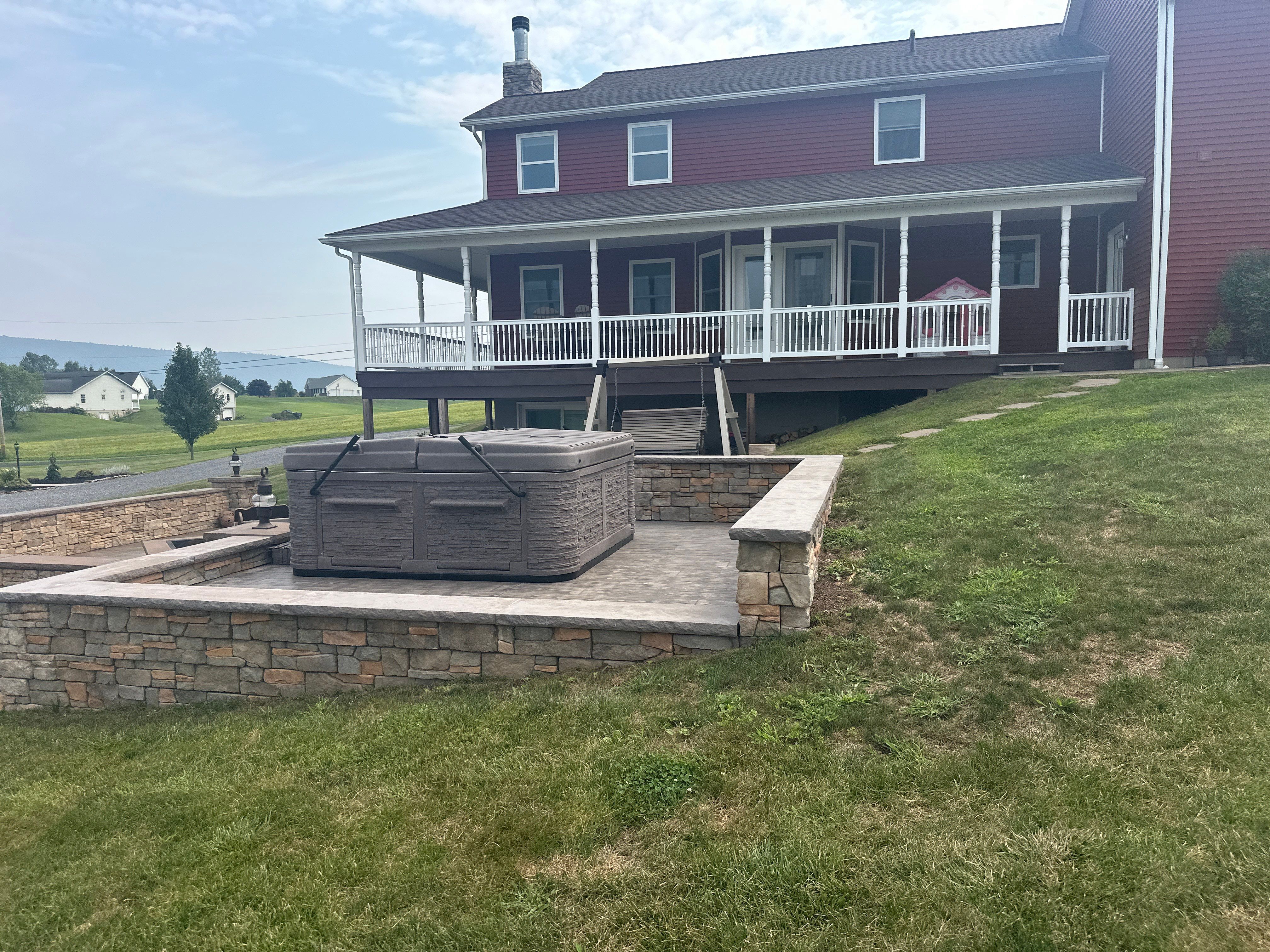 Covered Deck Addition With Custom Gable Roof in Tower City by Esh Builders