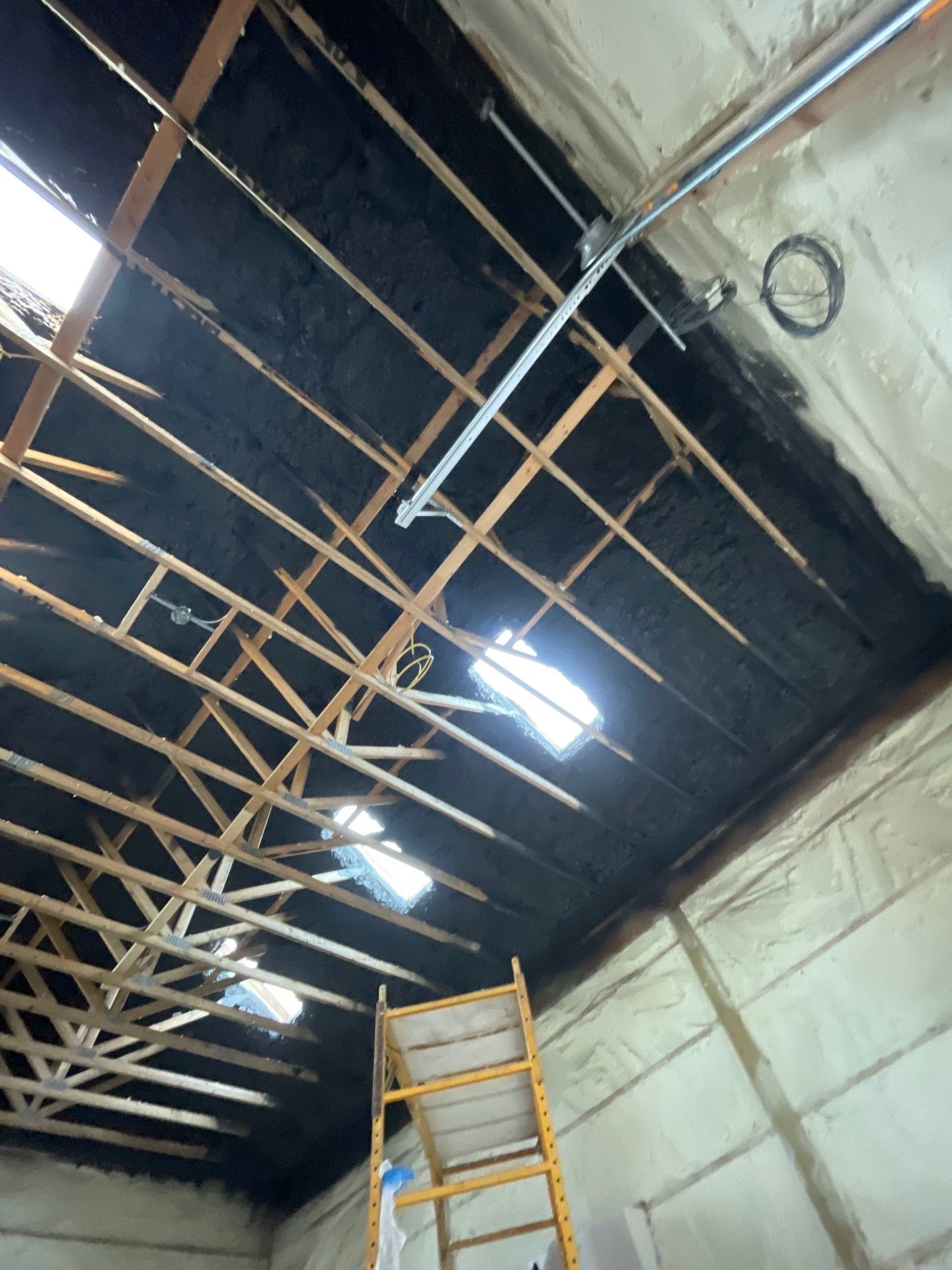 Open Cell Spray Foam to a Pole Barn by NYS Foam & Energy