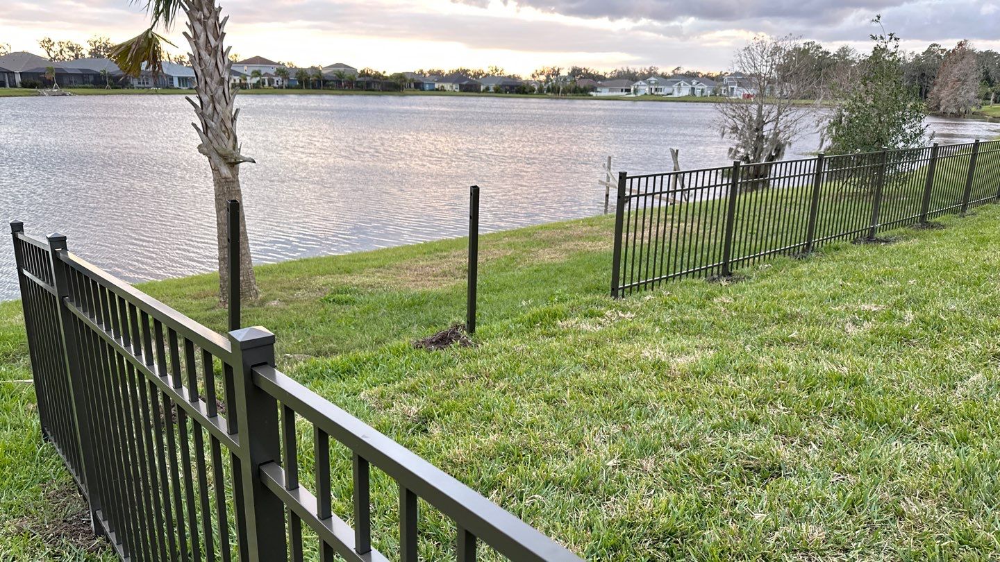 Aluminum Fence Installation using Black 3 Rail Aluminum Fence by Asap fence and gates, LLC