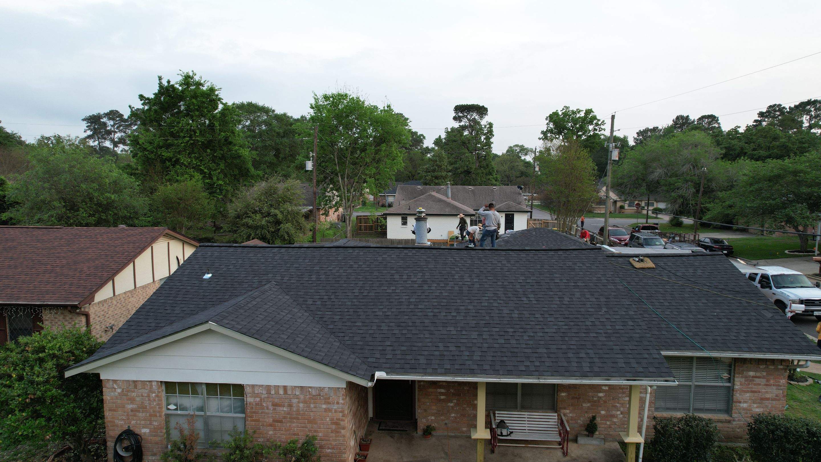 Full Roof Replacement on Brick Ranch — Conroe, TX by PL Roofing & SB Roofing, LLC.