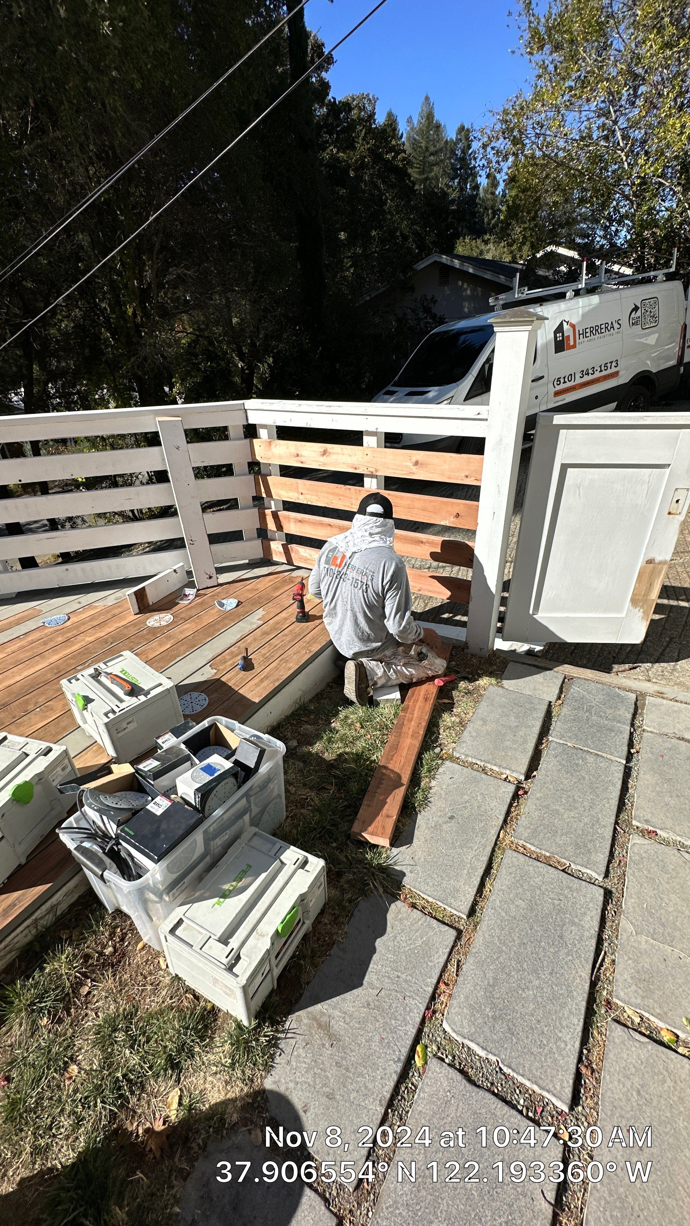 Deck Repaint using Sherwin-Williams by Herrera’s Bay Area Painting inc.