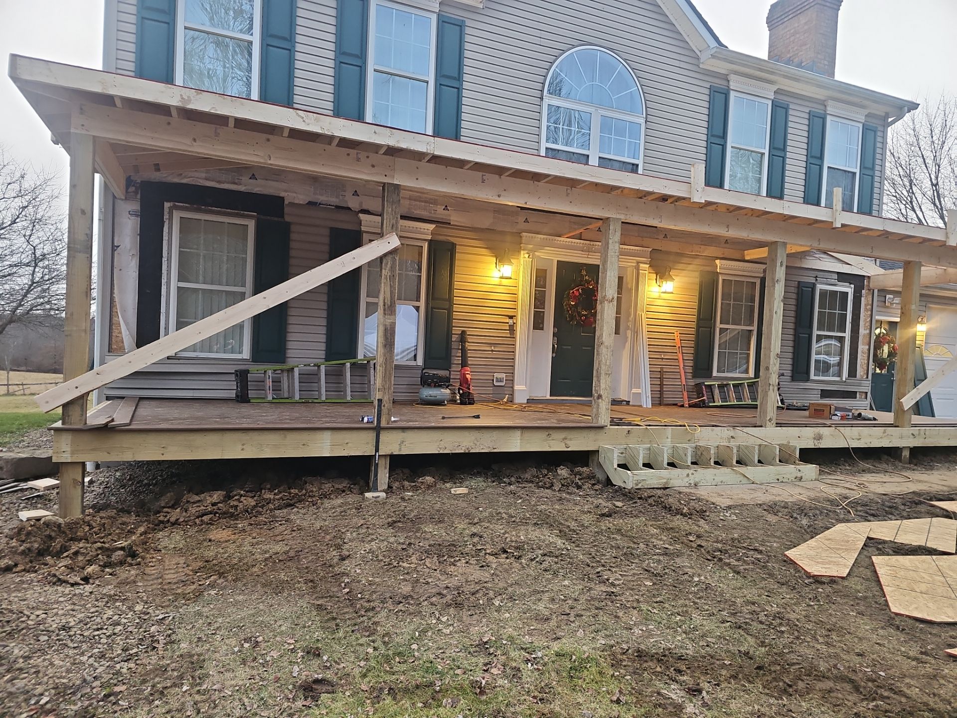 Porch by Cousins Roofing Siding & Decks