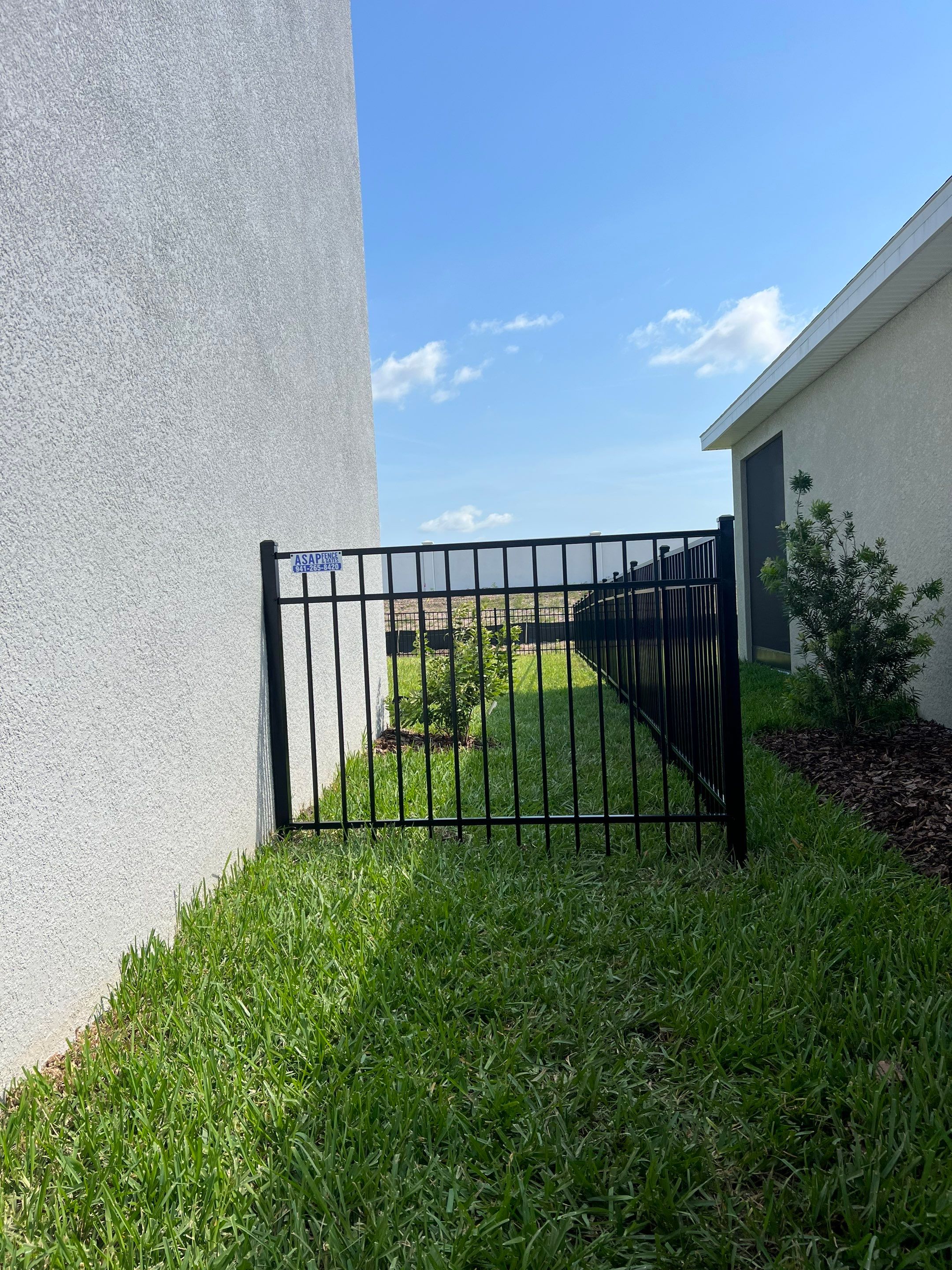 Aluminum Fence Installation using Black 3 Rail Aluminum Fence by Asap fence and gates, LLC
