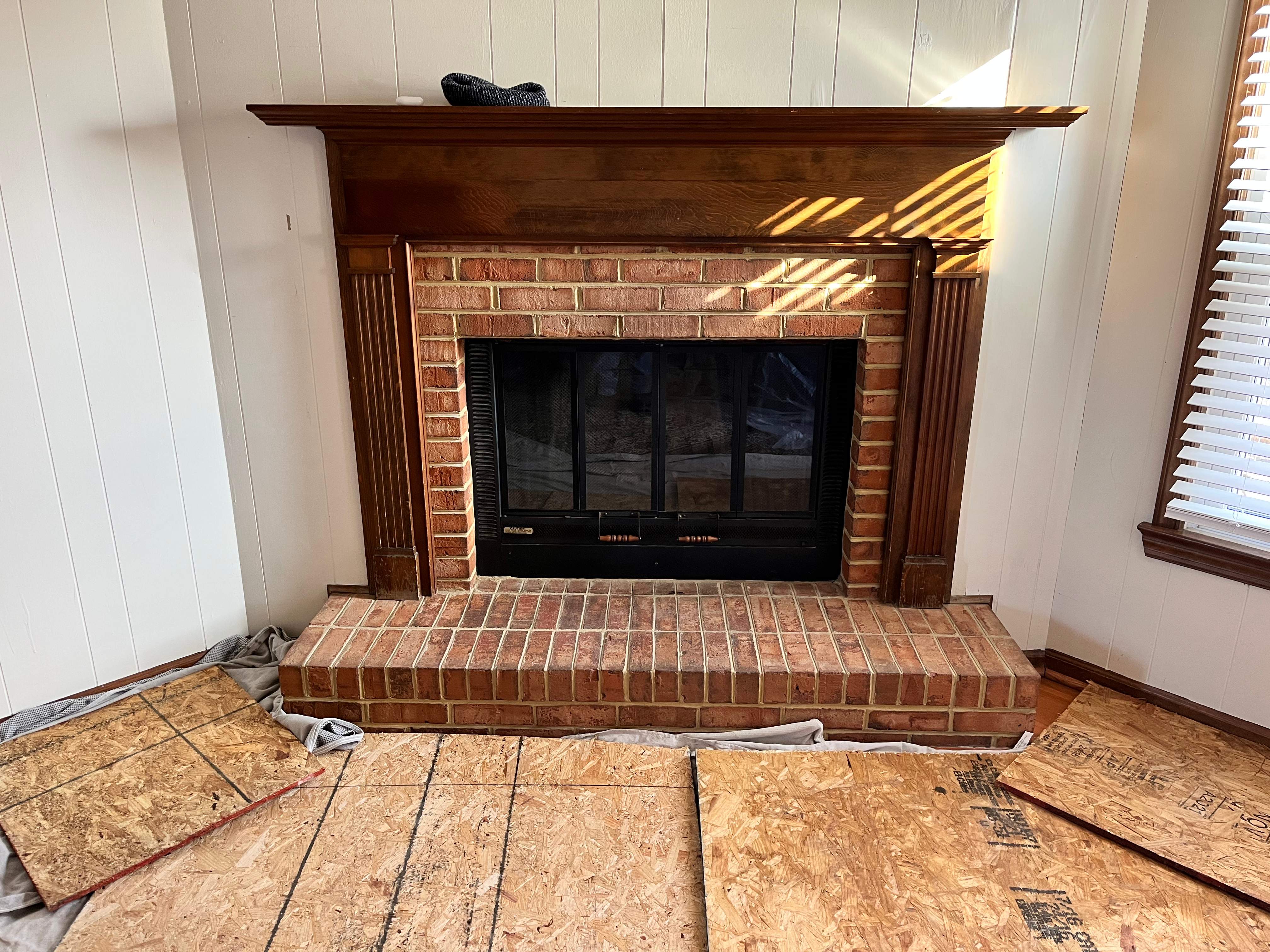 Wood Fireplace Installed in Virginia Beach by Premier Chimney and Roofing