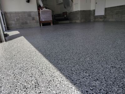 Wombat Flake Garage Floor Coating in Perry, IA