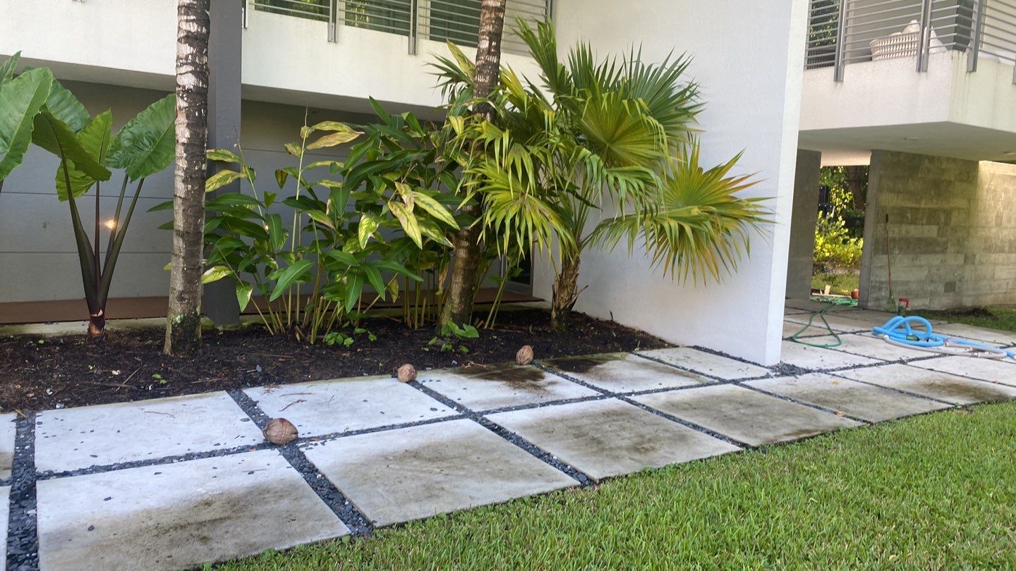 Landscape on New Home in Pinecrest, FL by Nature's Dream Landscape and Tree Service