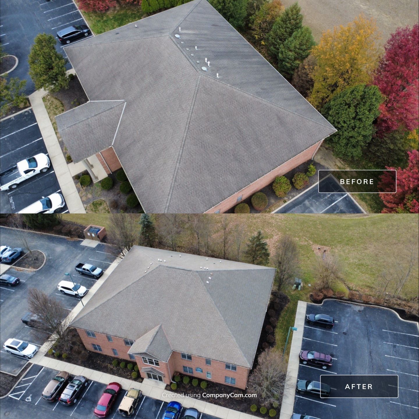 Roof Maxx Commercial Before & After Pictures by Roof Maxx of Columbus, OH