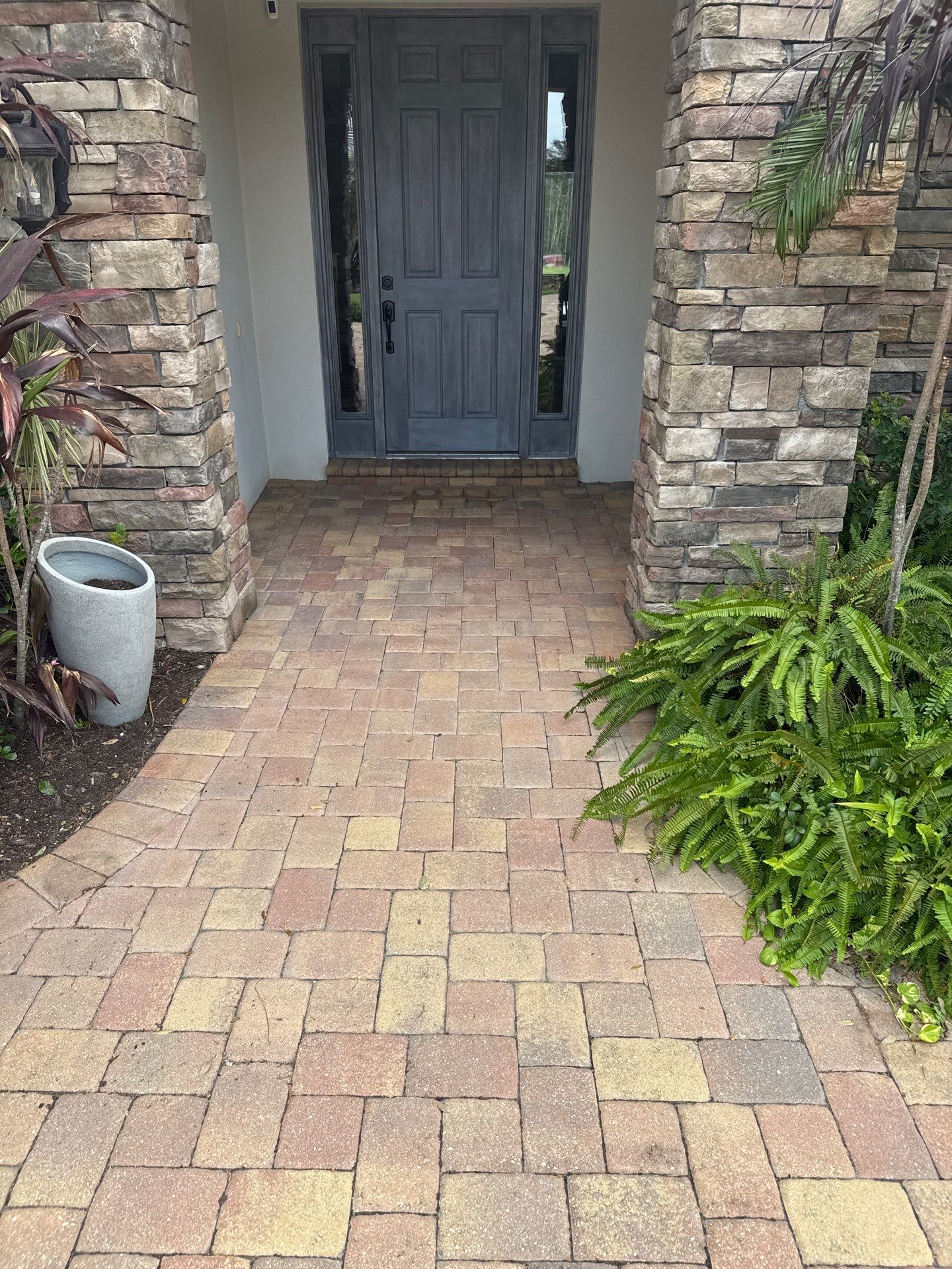Paver Driveway Cleaning in Winding River Community, Bradenton, FL by Sunshine AquaWash