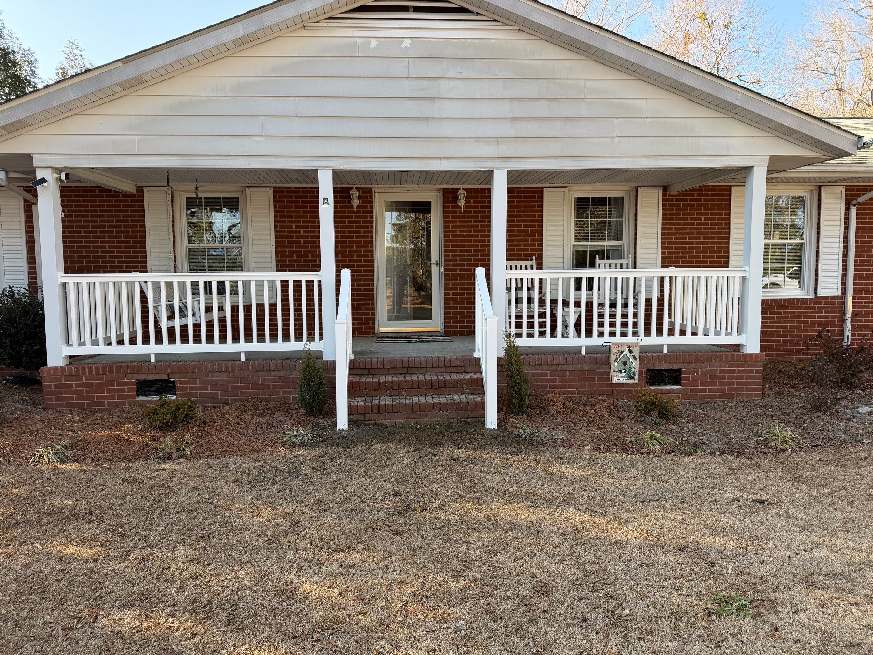 Custom Front Porch Railing Installation in Winterville by Superior Fence and Rail