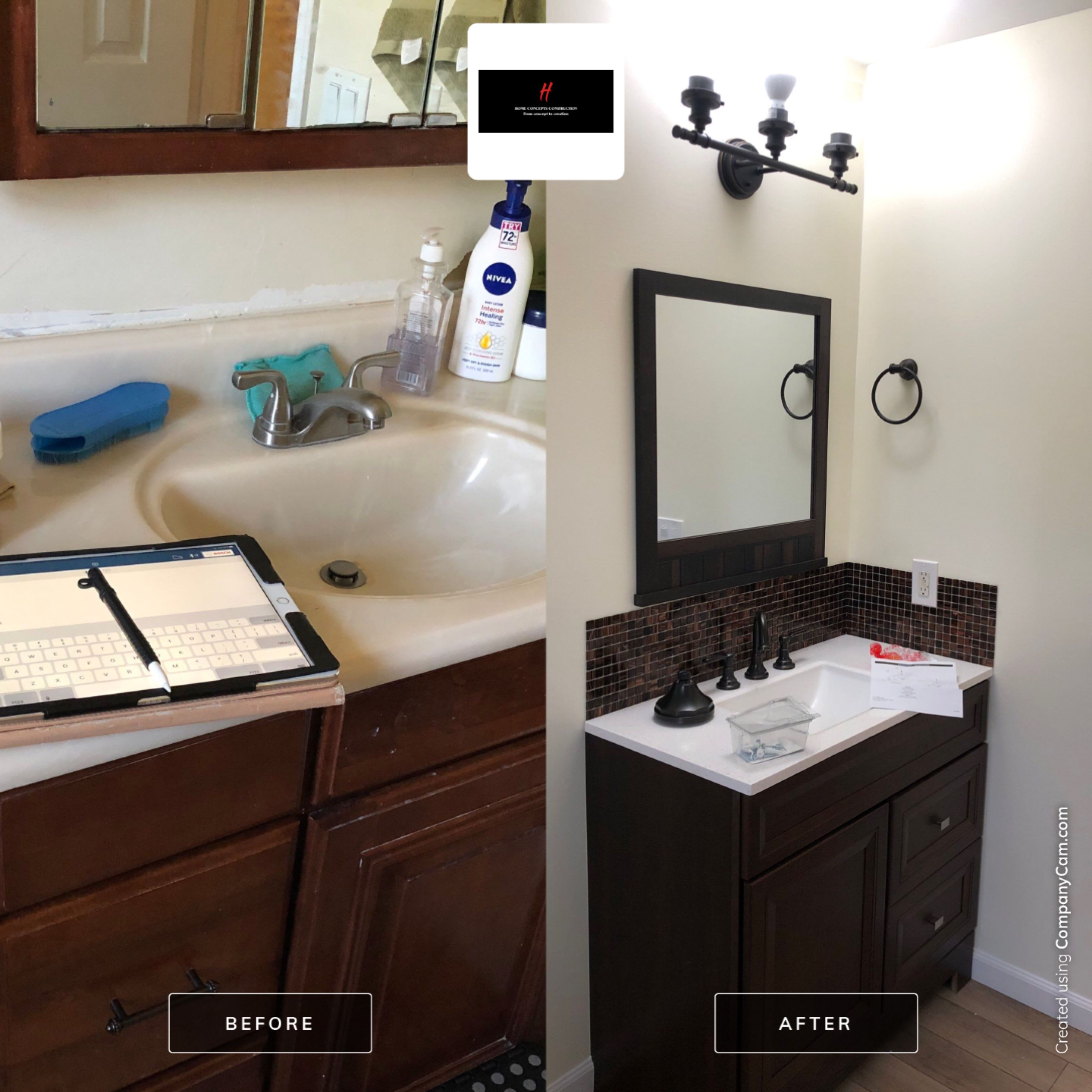 Bathroom Remodel using Tile by Home Concepts Construction