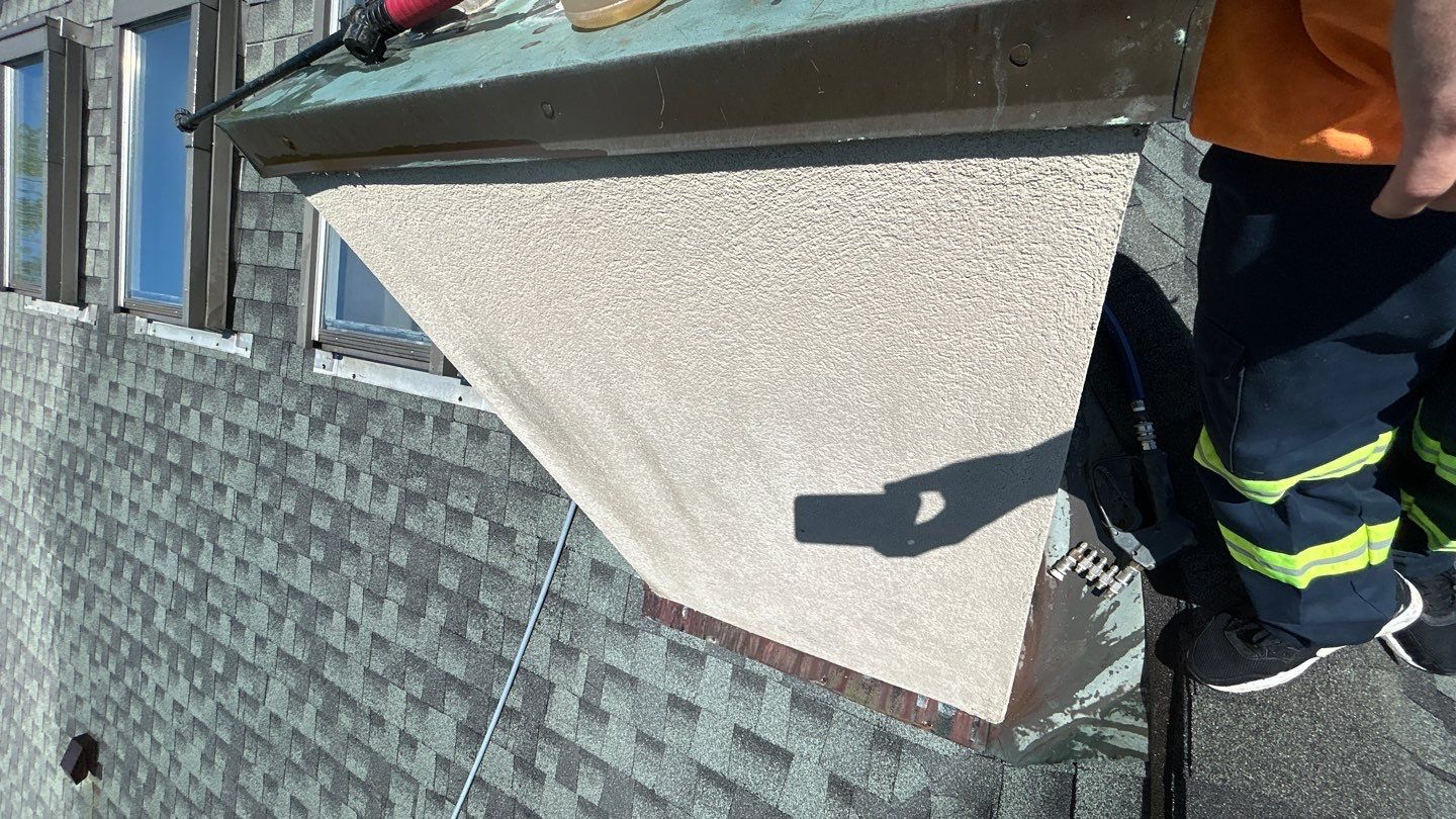 dryvit / eifs cleaning, and copper stain removal by Northern Power Washing LLC.