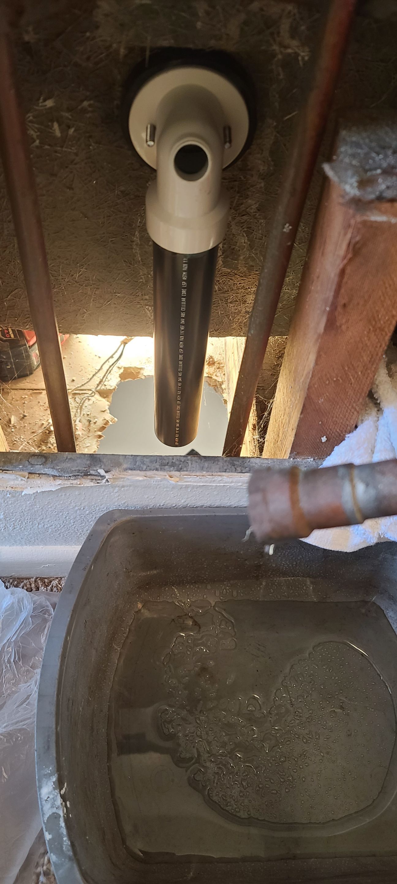 Condensate drain into Tub Waste and Overflow by Professional Plumbing Inc 