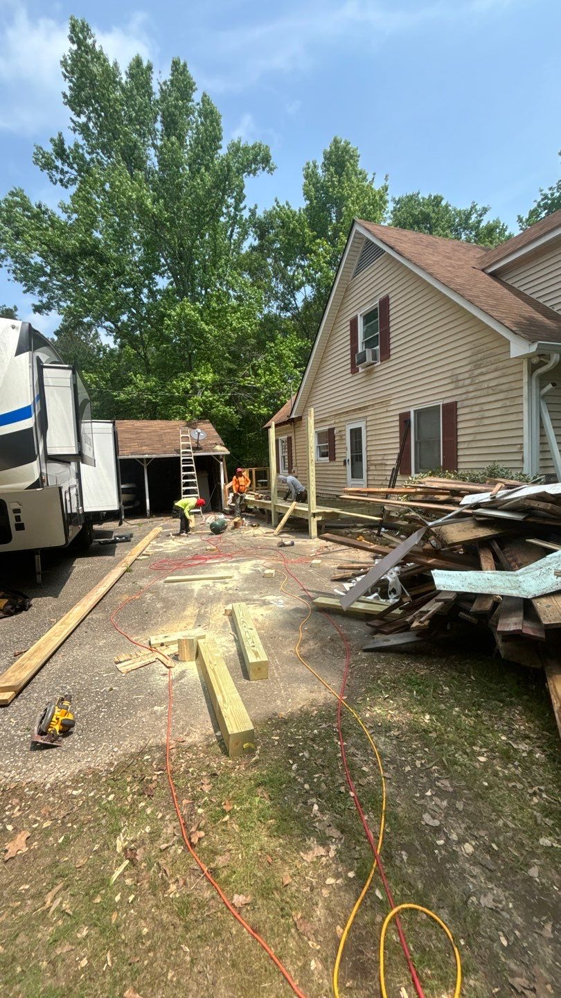 Roof Replacement and cover porch  by Deerfield Roofing LLC