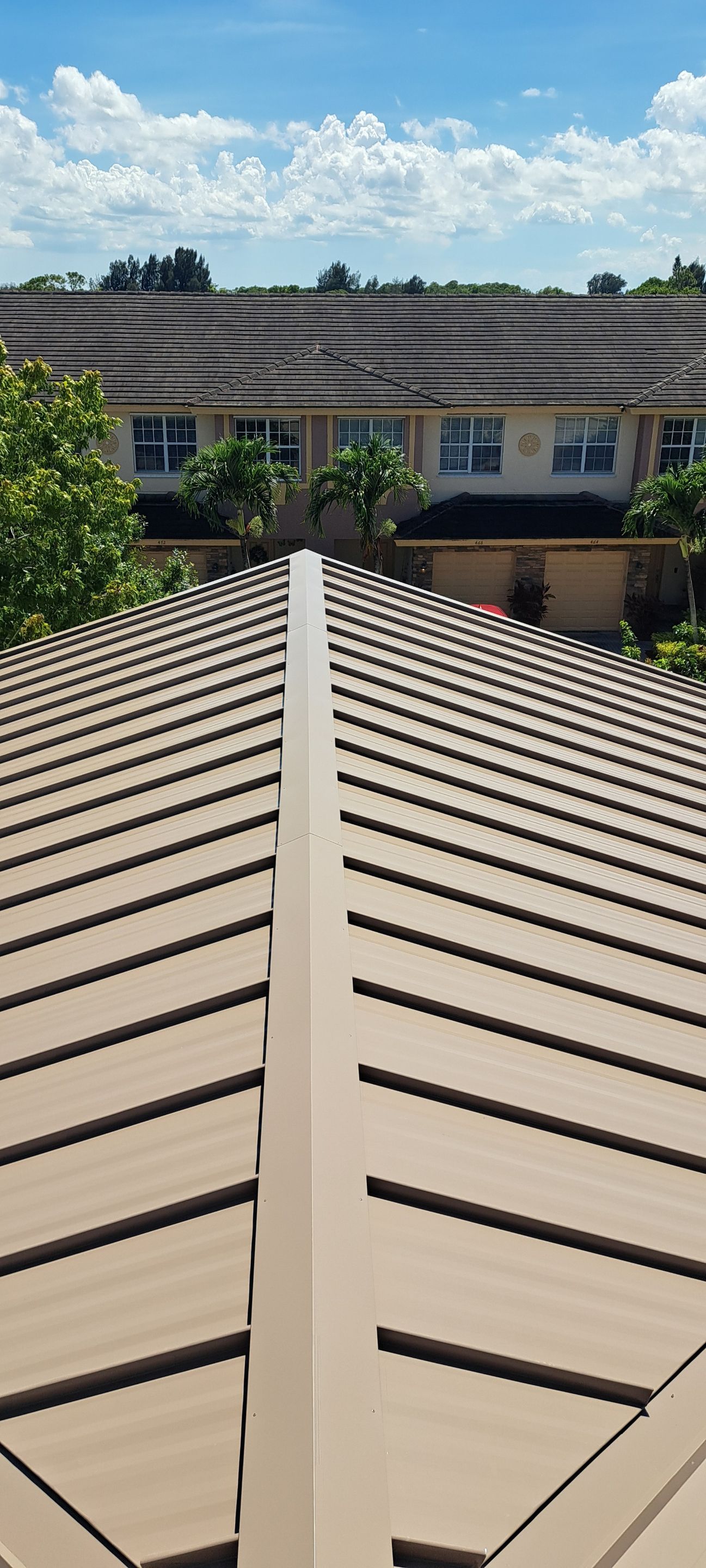 24ga 1.5" Mechanical Seam Buckskin  by Total Roofing System The Metal Roof Experts