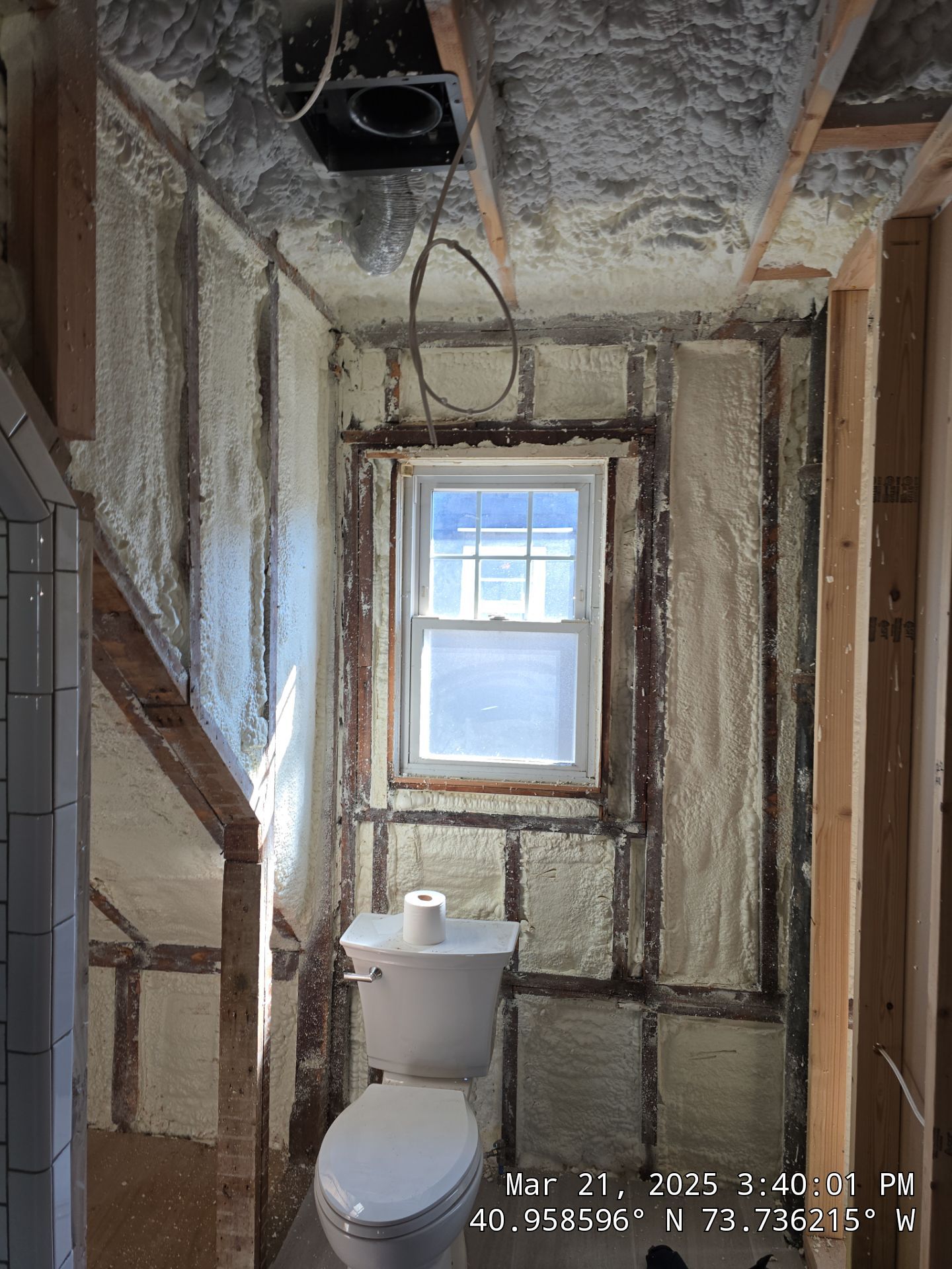 Attic Insulation using open cell spray foam by NYS Foam & Energy