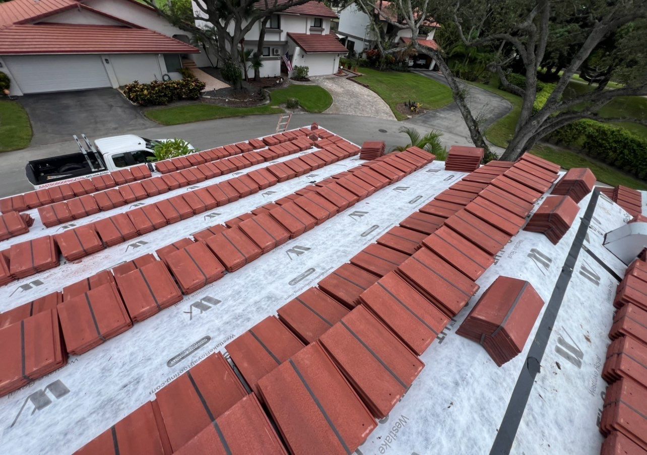 Full Tile Roof Replacement and Sheathing Repair in Deerfield Beach by Aastro Roofing