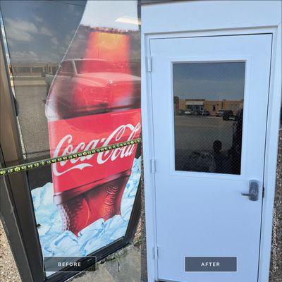Exterior 90min fire rated commercial doors.