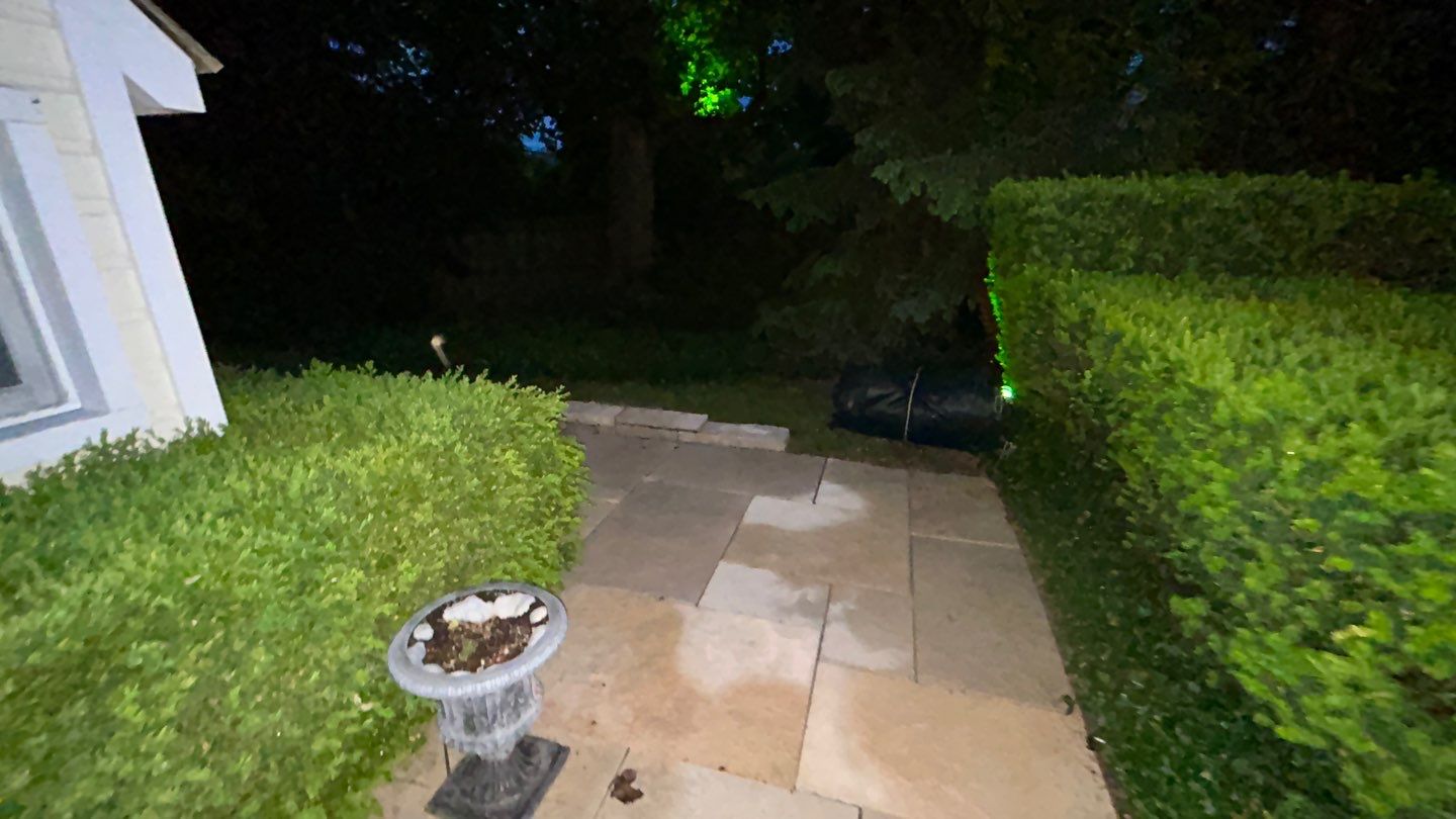 Brick paver clean, sand and seal.  using Algaecide, soft wash soap by Northern Power Washing LLC.