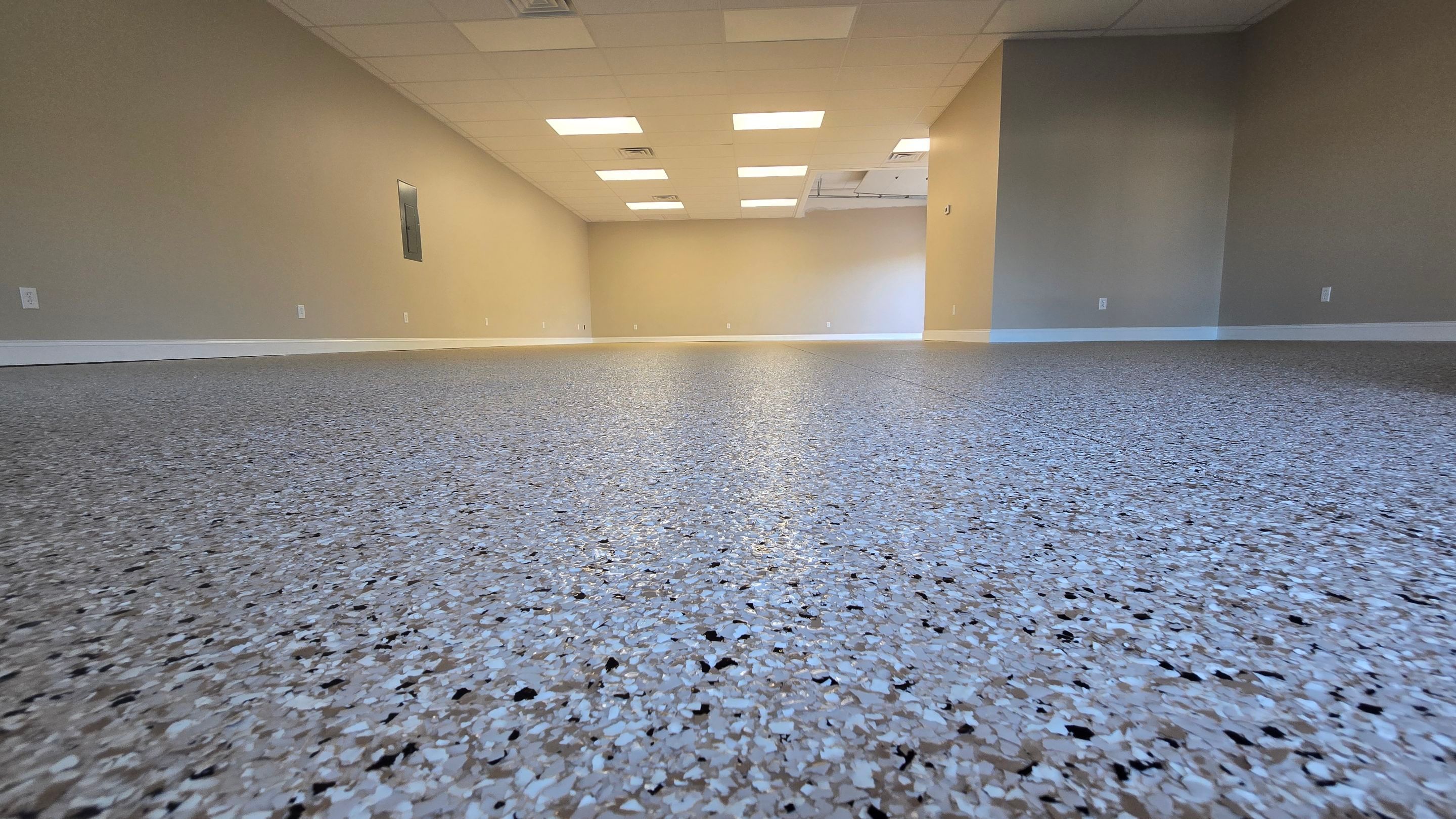 Garage Using Flake by Elite Floor Solutions