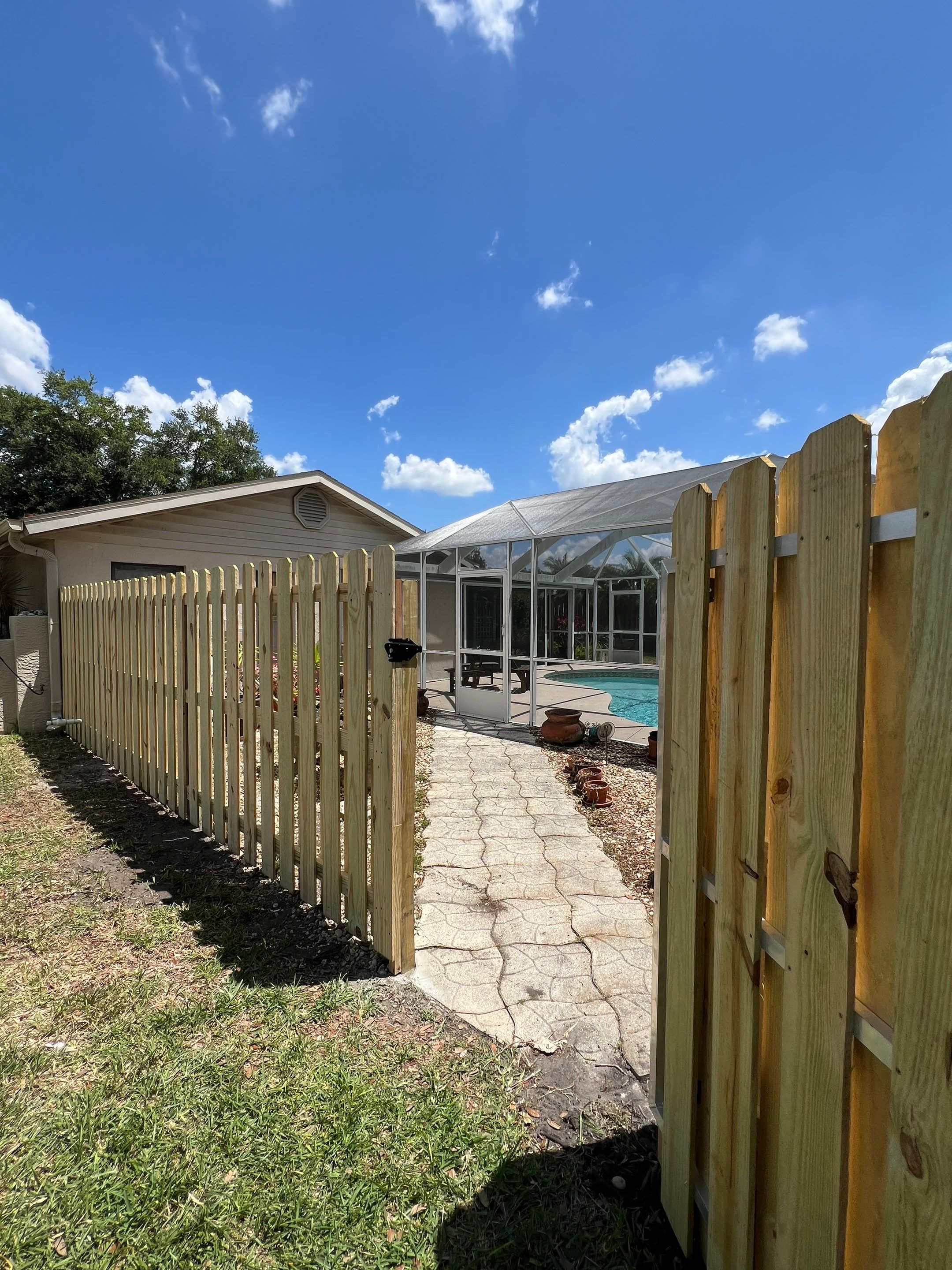 Wood Fence Installation using Shadowbox Wood Fence by Asap fence and gates, LLC